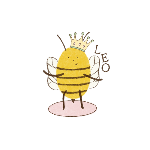 Leo bee wearing a golden crown