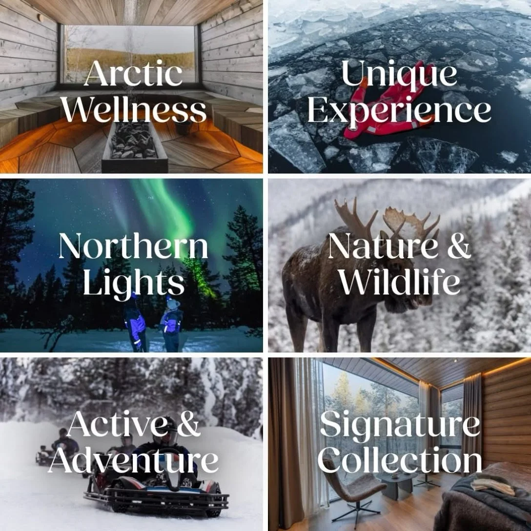 🇫🇮 Finland... There&rsquo;s something for everyone!

🧖 Arctic Wellness
✨ Unique Experiences
🌌 Northern Lights
🦌 Nature &amp; Wildlife
🍽️ Authentic Dining
🥾 Active &amp; Adventure
💎 Signature Collection

Perfect for couples and adults looking 