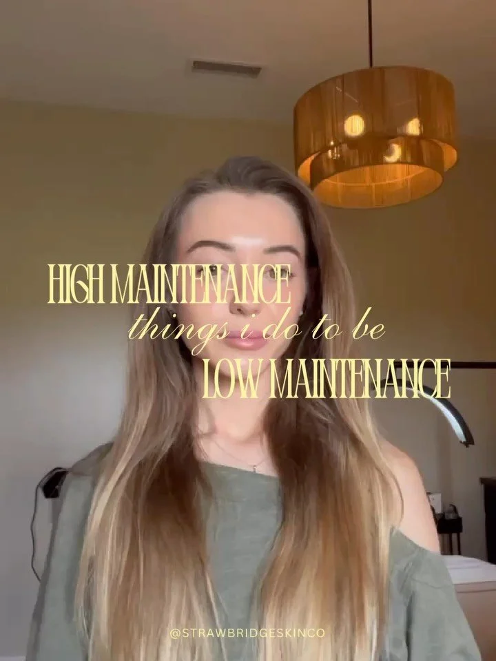 High maintenance so I can be low maintenance.

..because it&rsquo;s possible to take care of your skin, body, and routine in ways that feel supportive, not stressful
✨ Consistent skincare
✨ Nourishing meals &amp; hydration
✨ Rest, movement, and balan