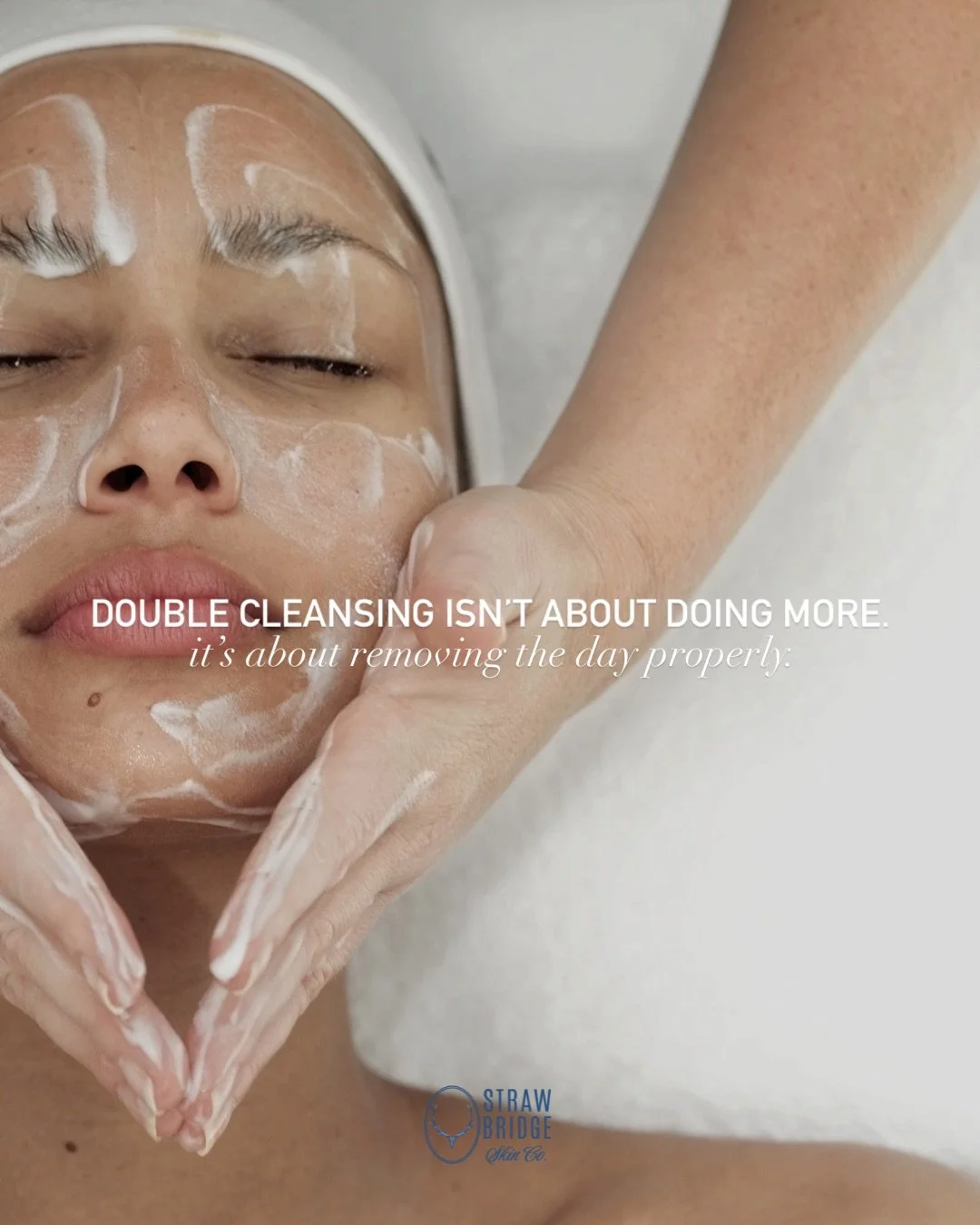 One cleanse removes surface debris. Two cleanses restore skin to a functional state.

Throughout the day your skin accumulates sunscreen, makeup, oil, sweat, dust, &amp; pollution. In a climate like Scottsdale &mdash; with heat, SPF, &amp; environmen