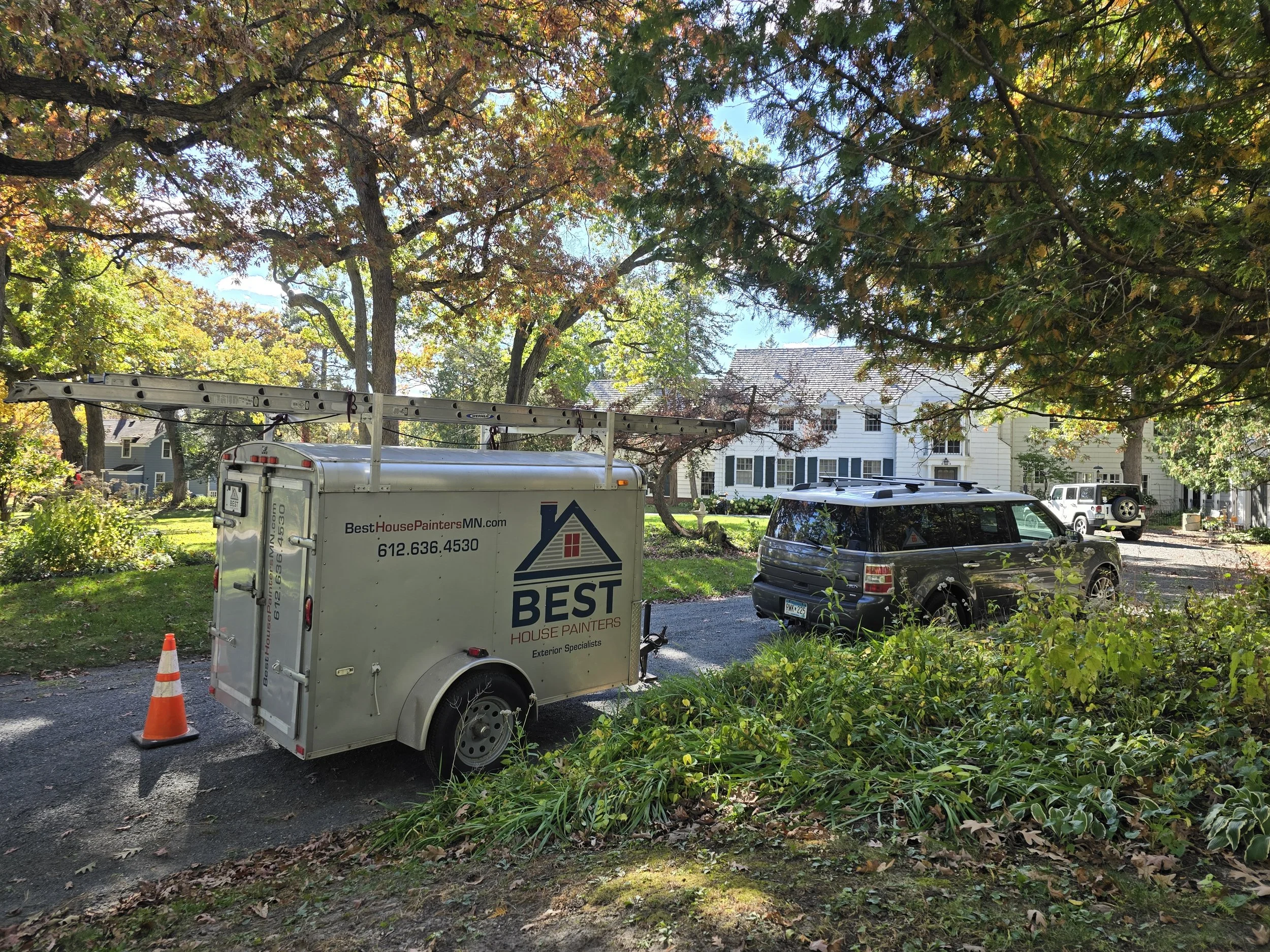 Exterior repaint in Edina’s Country Club District, bringing detailed prep and timeless finishes to one of the area’s most iconic neighborhoods