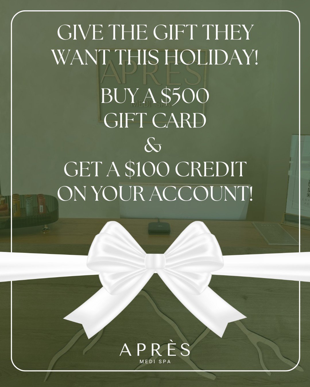 Give the gift they actually want this season &mdash; a gift card from Apr&eacute;s Medi Spa. Treat your loved ones to luxury, relaxation, and self-care they&rsquo;ll love!

#Apr&egrave;sM&eacute;diSpa #Microneedling #SkinCareGlow #HealthySkin #GlowUp