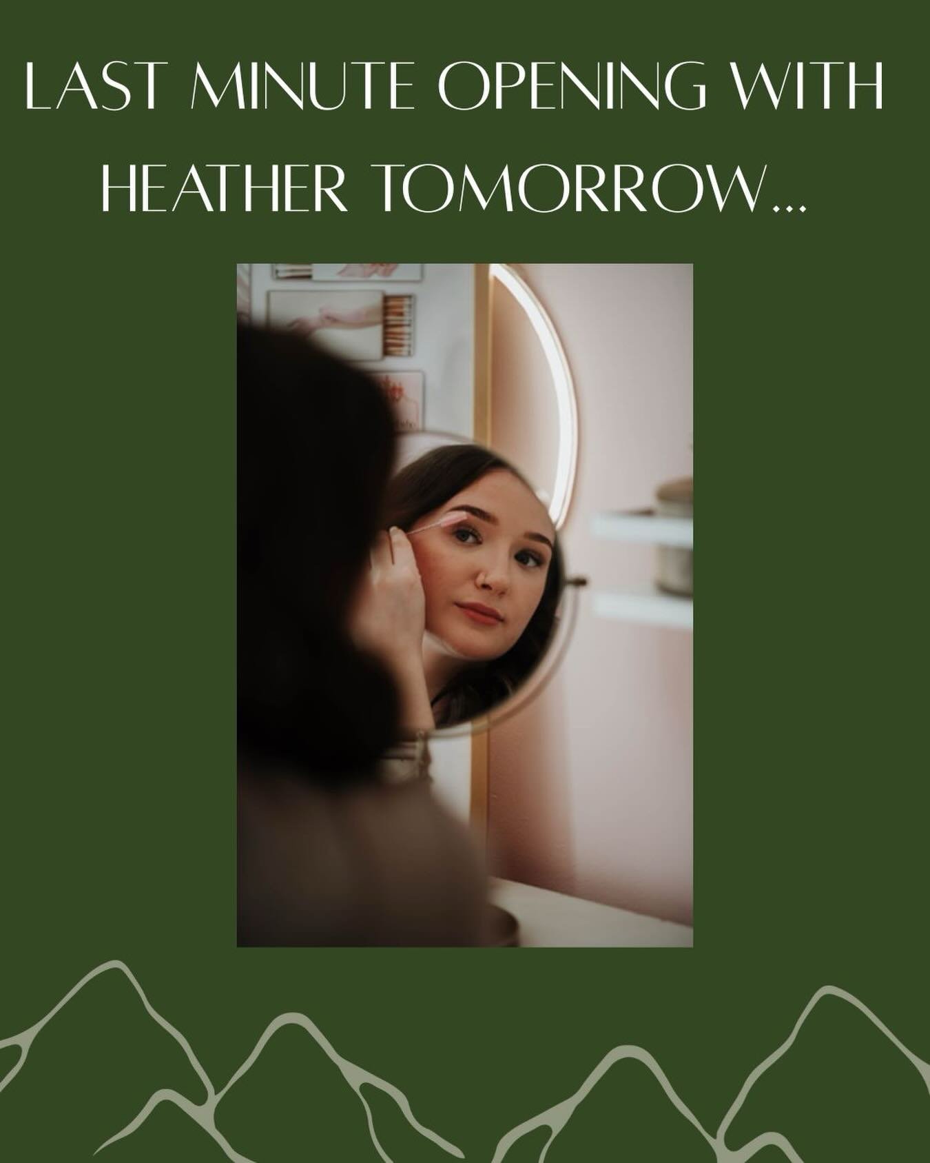 DM to book a rare Thursday opening with Heather - an Apr&eacute;s Glow Facial, a Hydrafacial, waxing or lashes &amp; brows btn 2:30-4pm tomorrow!