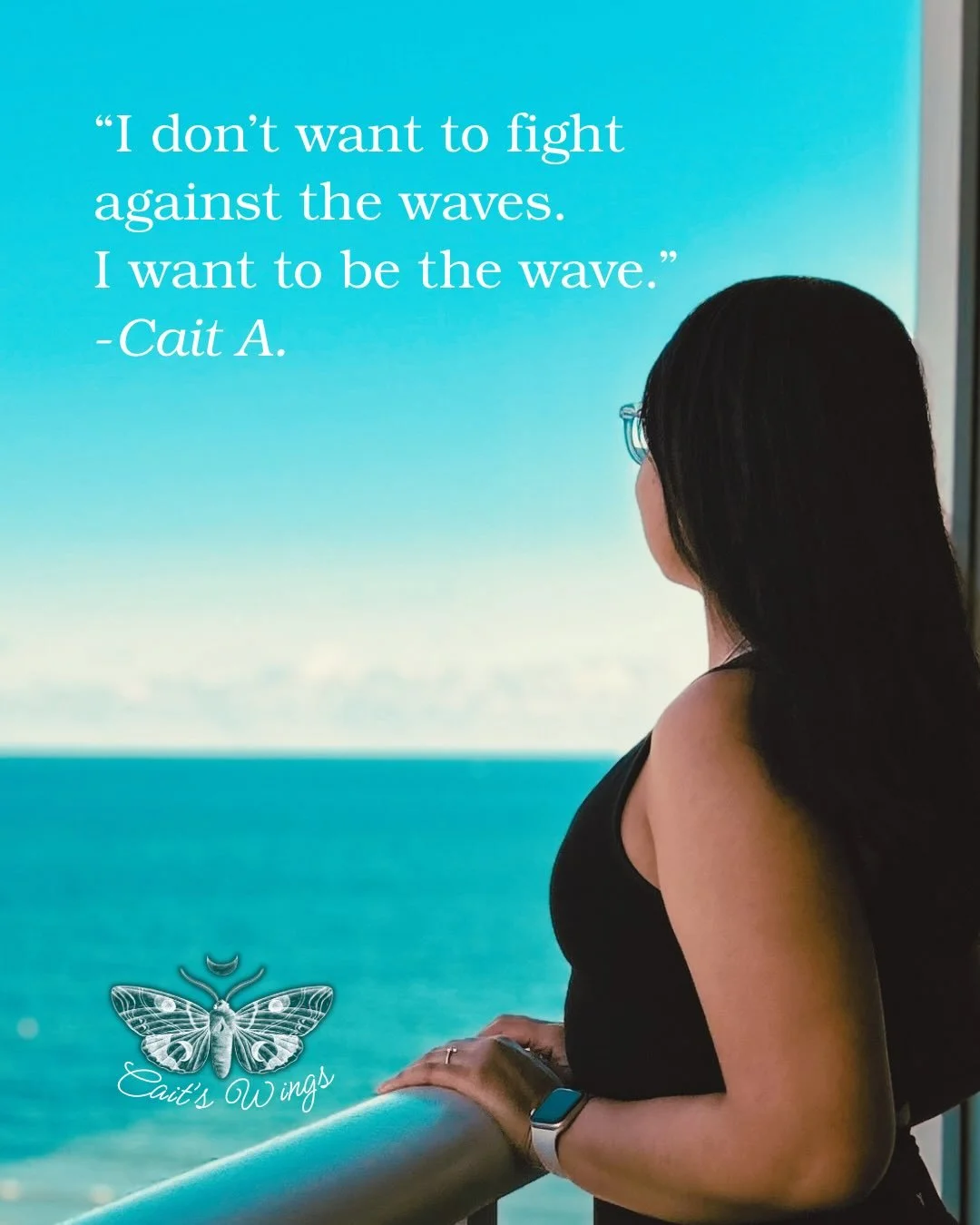 I don&rsquo;t want to fight against the waves. I want to BE the wave&mdash;a force not to be reckoned with or underestimated. 

- Cait A. 

#mentalhealth #prosepoetry #nervoussystemhealing