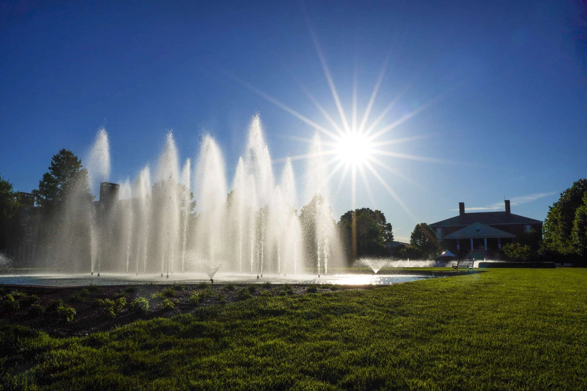 Visit Travelers Rest - Furman University Fountain.jpg