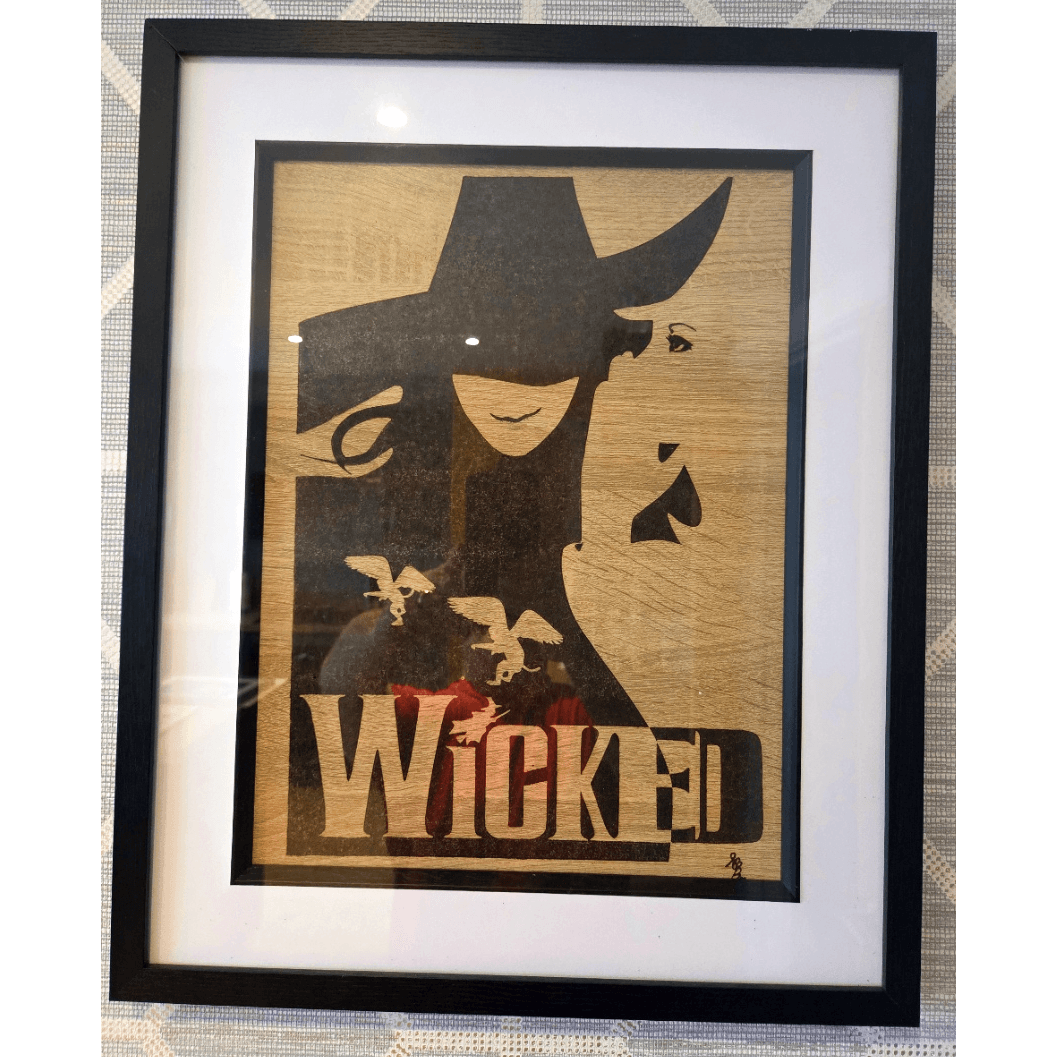 Wicked The Musical Pyrography Art