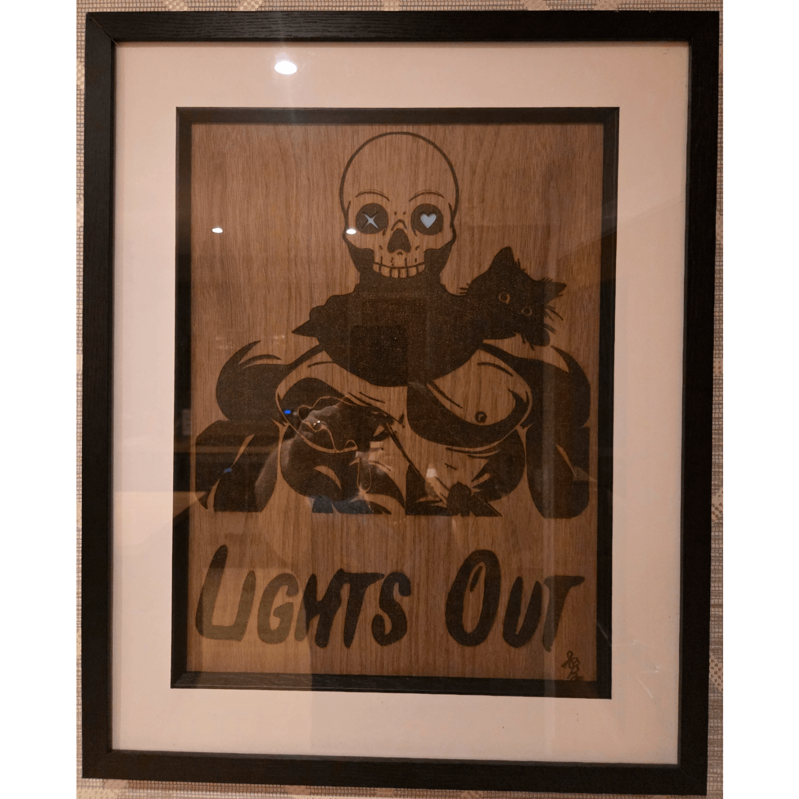 Lights Out  Pyrography Art