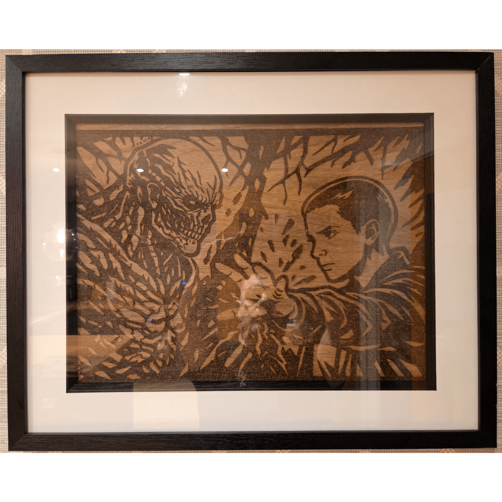 Vecna And Ell. Stranger Things Pyrography Art