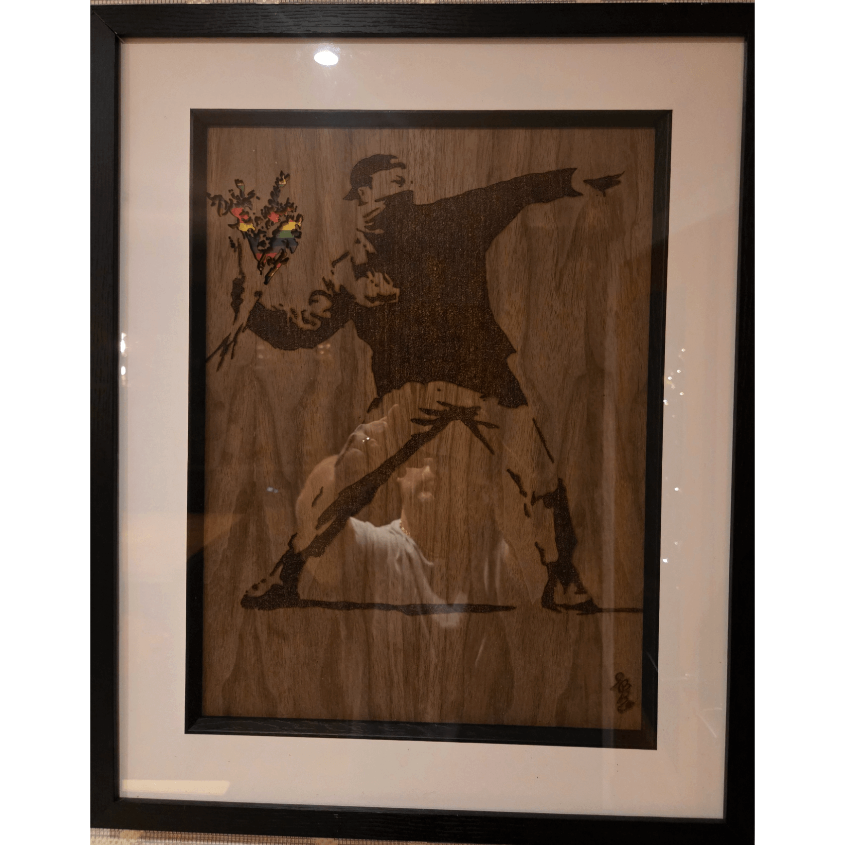 Flower Thrower Pyrography Artwork