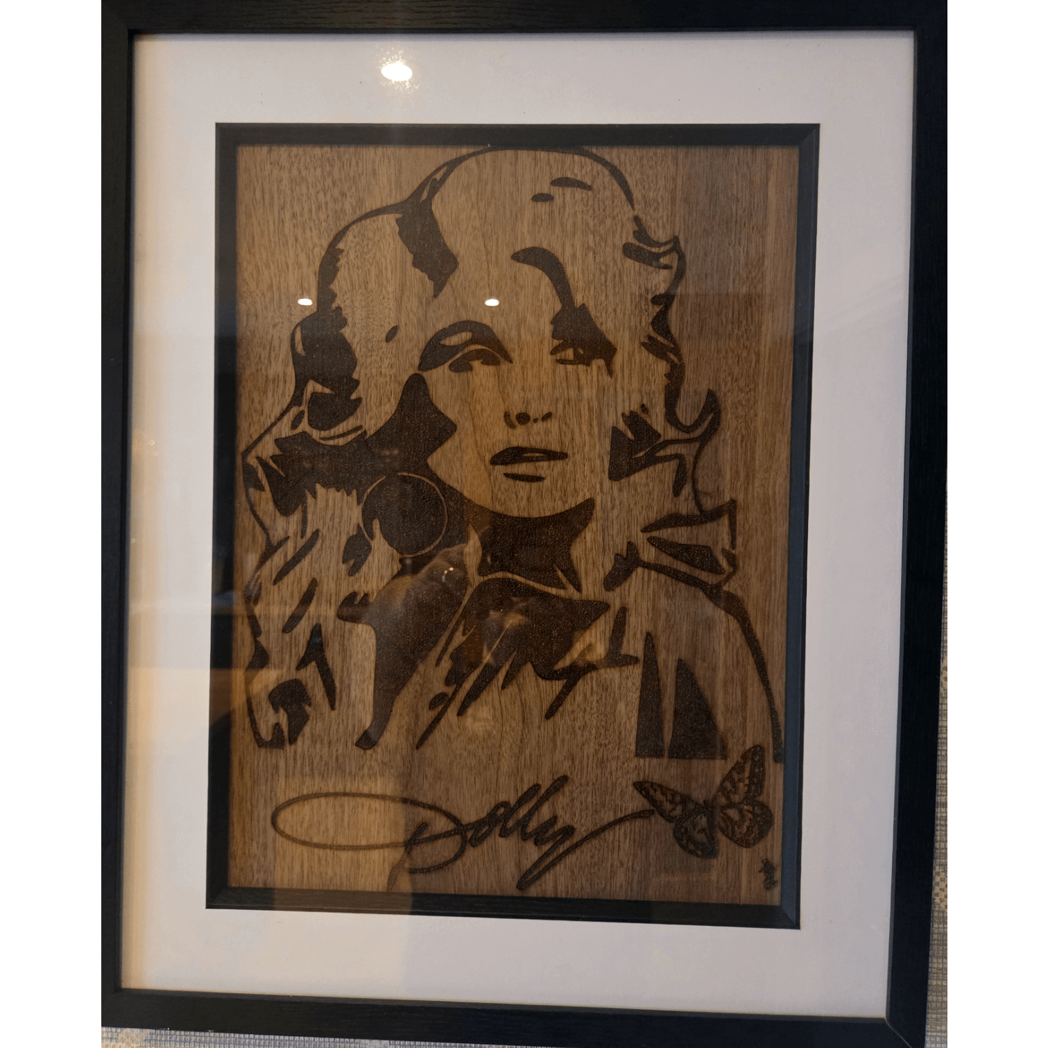 Dolly Parton Pyrography Art