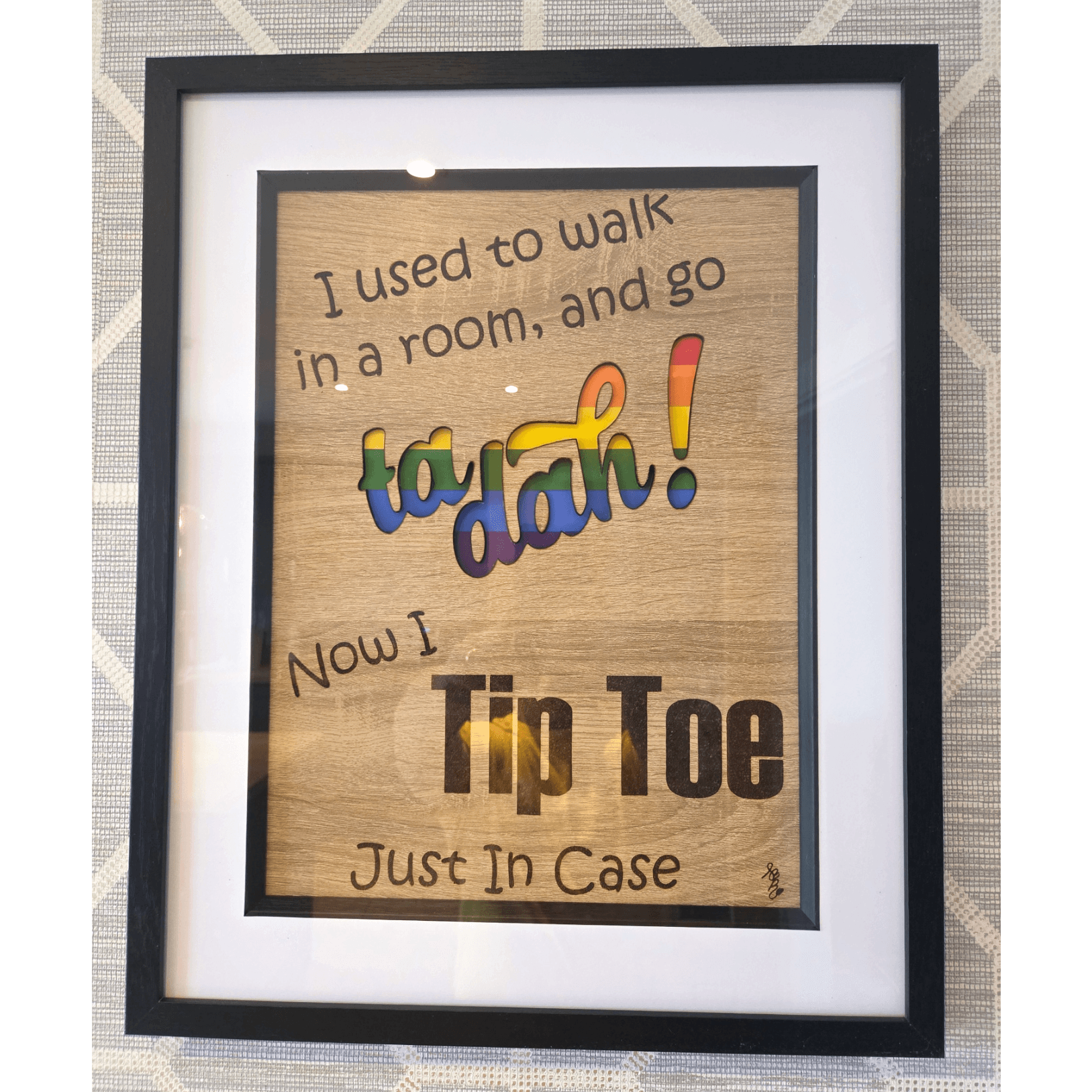 Tiptoe  Gay Edition Pyrography Artwork
