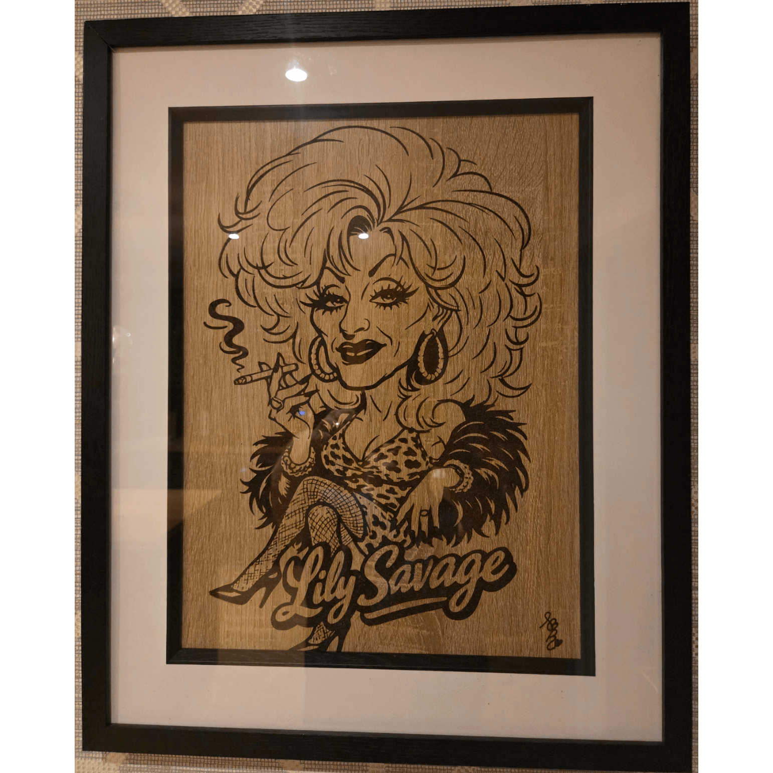 Lily Savage Pyrography Art