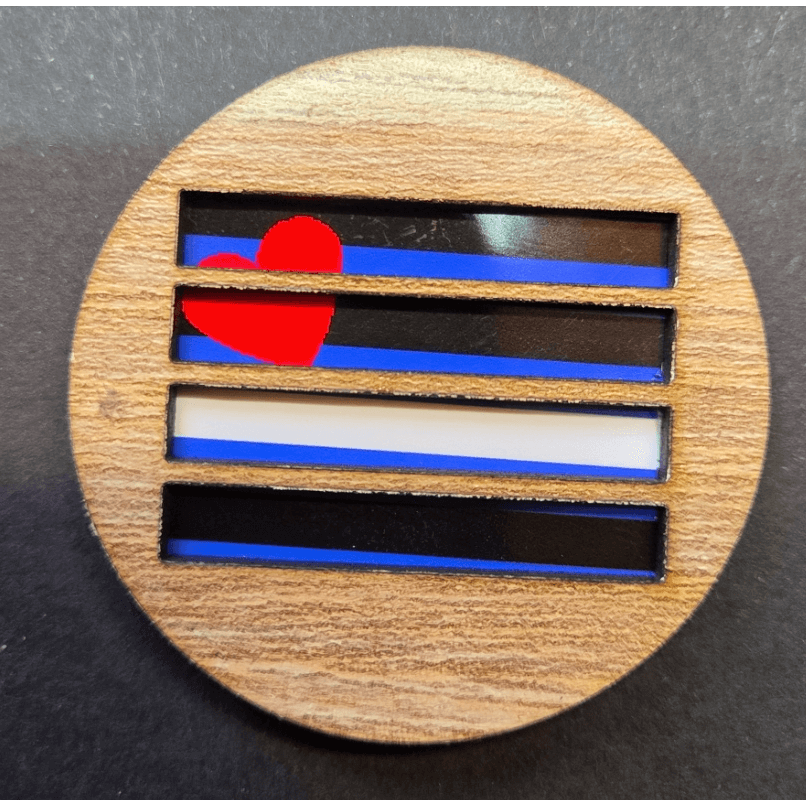 Round Leather Pride  Magnet