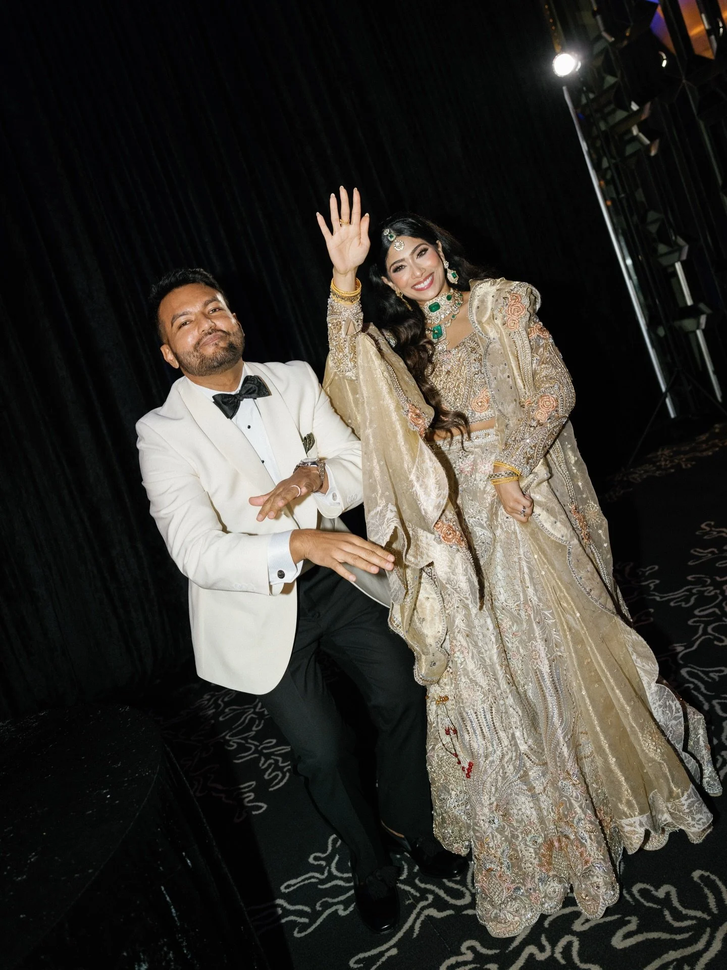 &ldquo;Our event is called Shonali Shopno, which means Golden Dream. So it&rsquo;s inspired to be Suhan&rsquo;s golden dream. And I&rsquo;m wearing a golden dress to represent this dream coming true.&rdquo; - Anika

From the very beginning, Anika &am