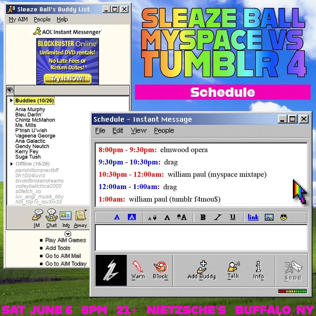 planning for pride is important which is why we wanted to make sure that all of our buddies got our message in an instant 👥⌨️💬 

here is our schedule for saturday&rsquo;s party ⌚️🎉 doors/party starts promptly at 8:00pm with a dj set from @elmwoodo