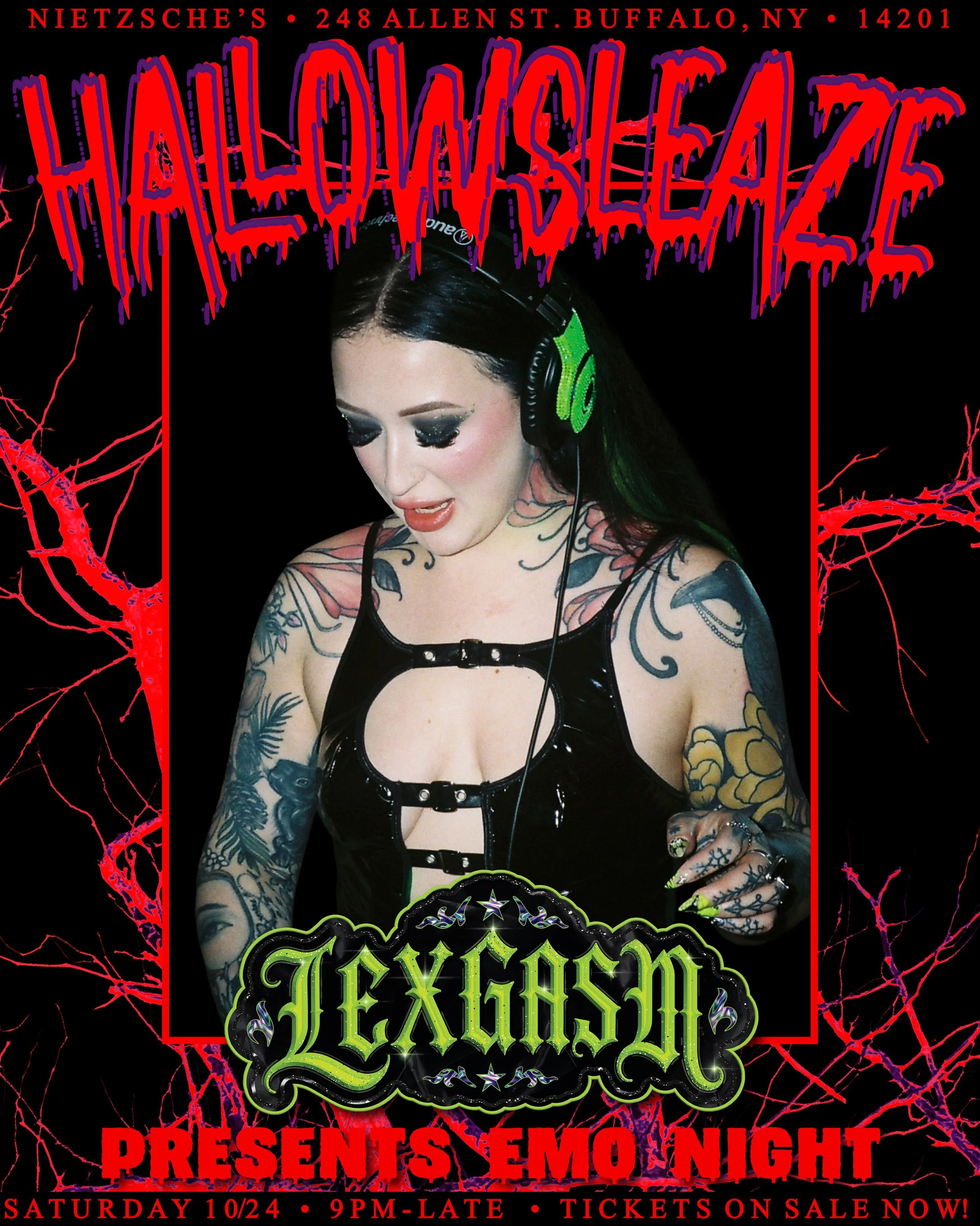 hold on tight, spidermonkeys 🐒 

our dj line-up for HALLOWSLEAZE: THE TWILIGHT PARTY are going to sink their teeth into you 🩸🧛🏻&zwj;♂️ and turn you into dancing creatures of the night 🕺🏻🧟&zwj;♂️🌙

@lexgasm is bringing her famous &ldquo;EMO NI