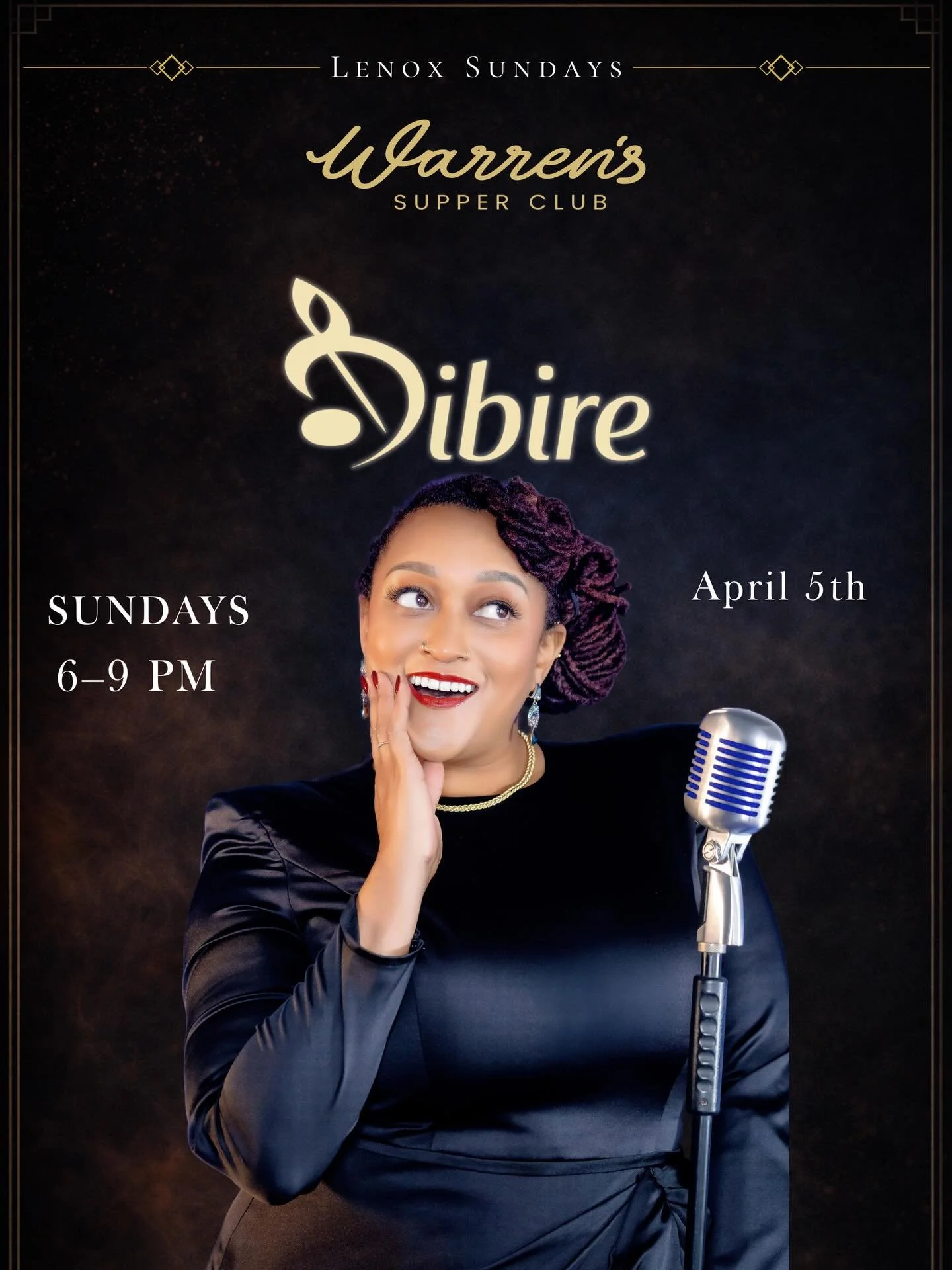 Lenox Sundays opens tomorrow. I hope you&rsquo;ll join me for opening night, and return in the weeks to come.
Bibire, vocals
Corcoran Holt, bass
Nick Manson, piano
