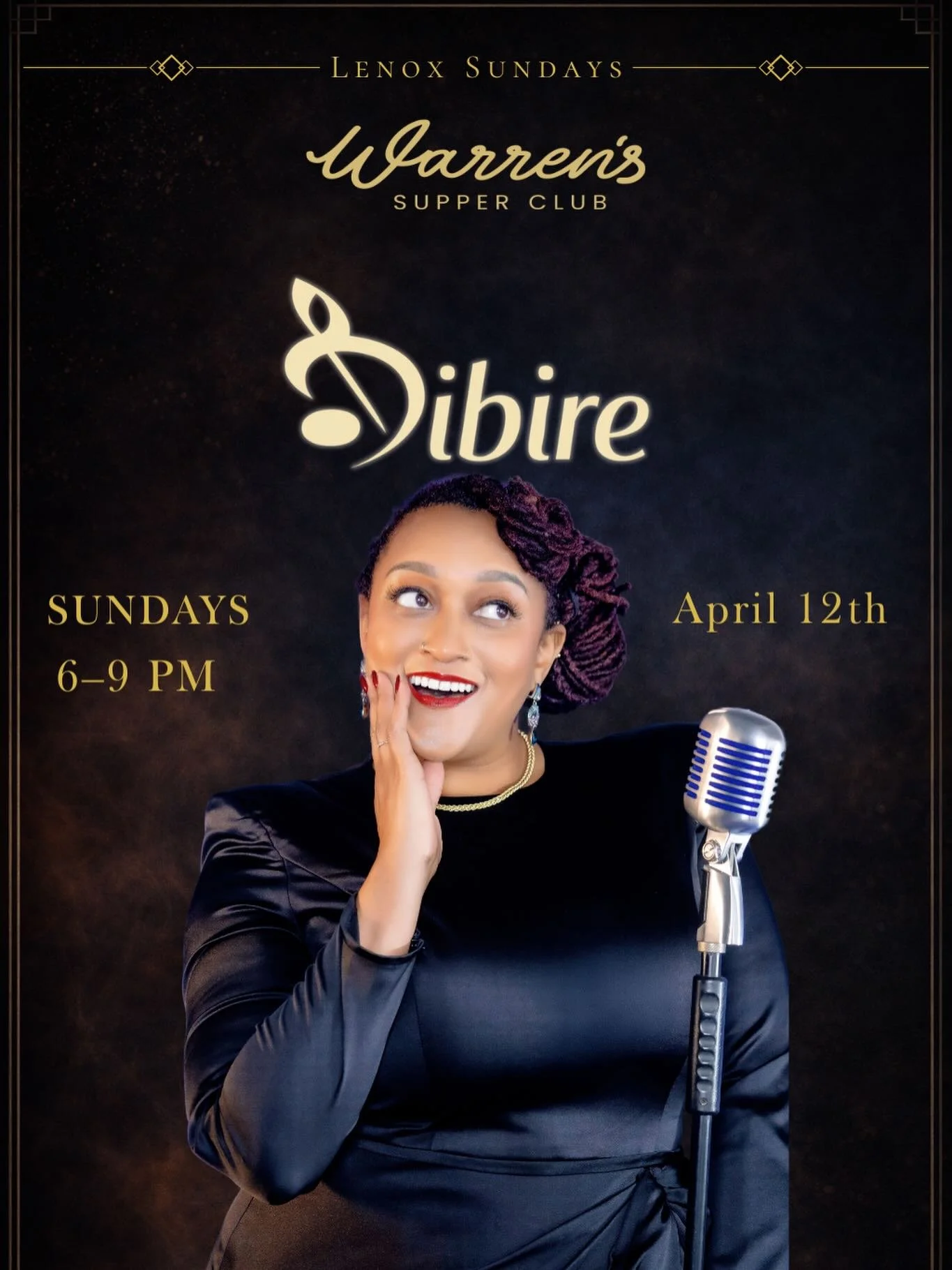 In conversation this Sunday&hellip;see you there&hellip;
Bibire, vocals 
Yanick Allwood, piano
Corcoran Holt, bass

Lenox Sundays at Warren&rsquo;s
6&ndash;9PM