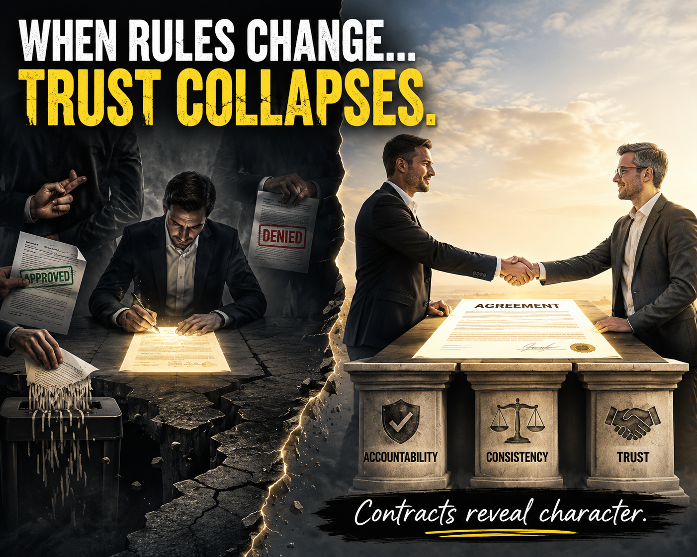 Contracts Are Not Just Paper. They Are Character, Accountability, and Trust.