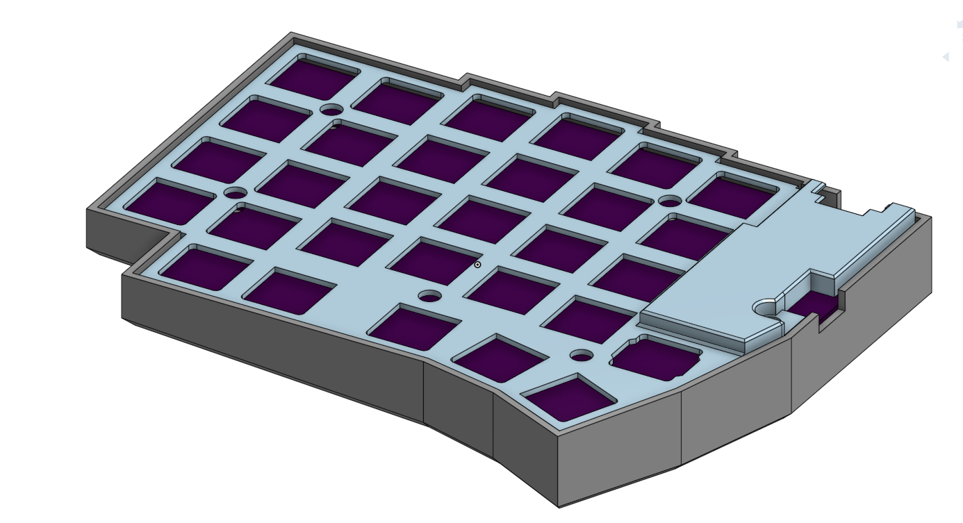 Diseño del case del Nuty 60, base inclinada