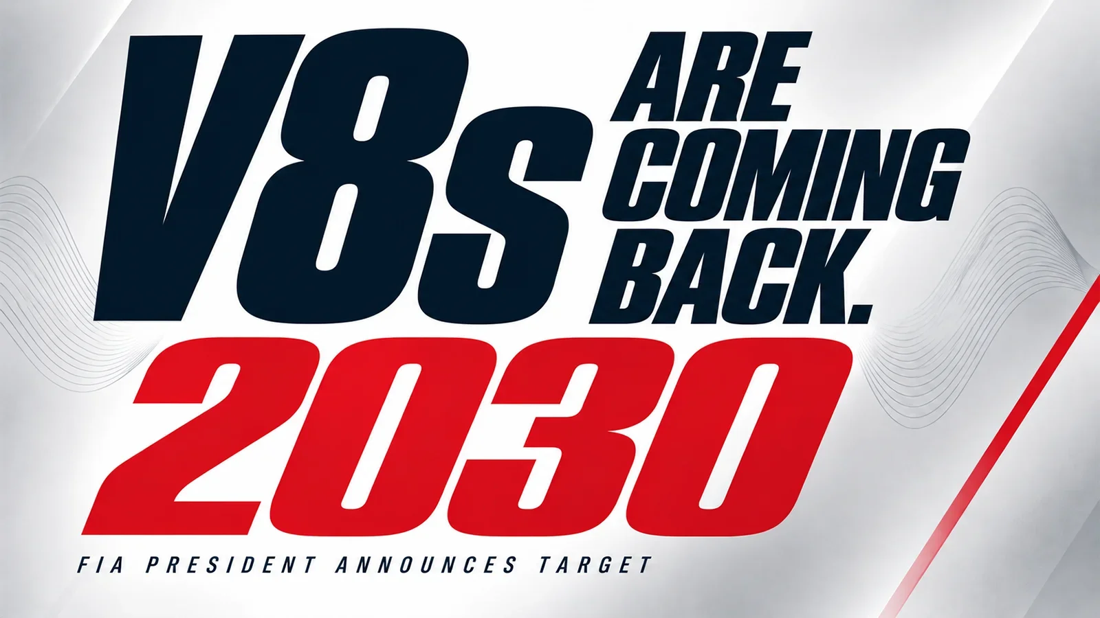 V8s Are Coming Back. Ben Sulayem Names 2030.
