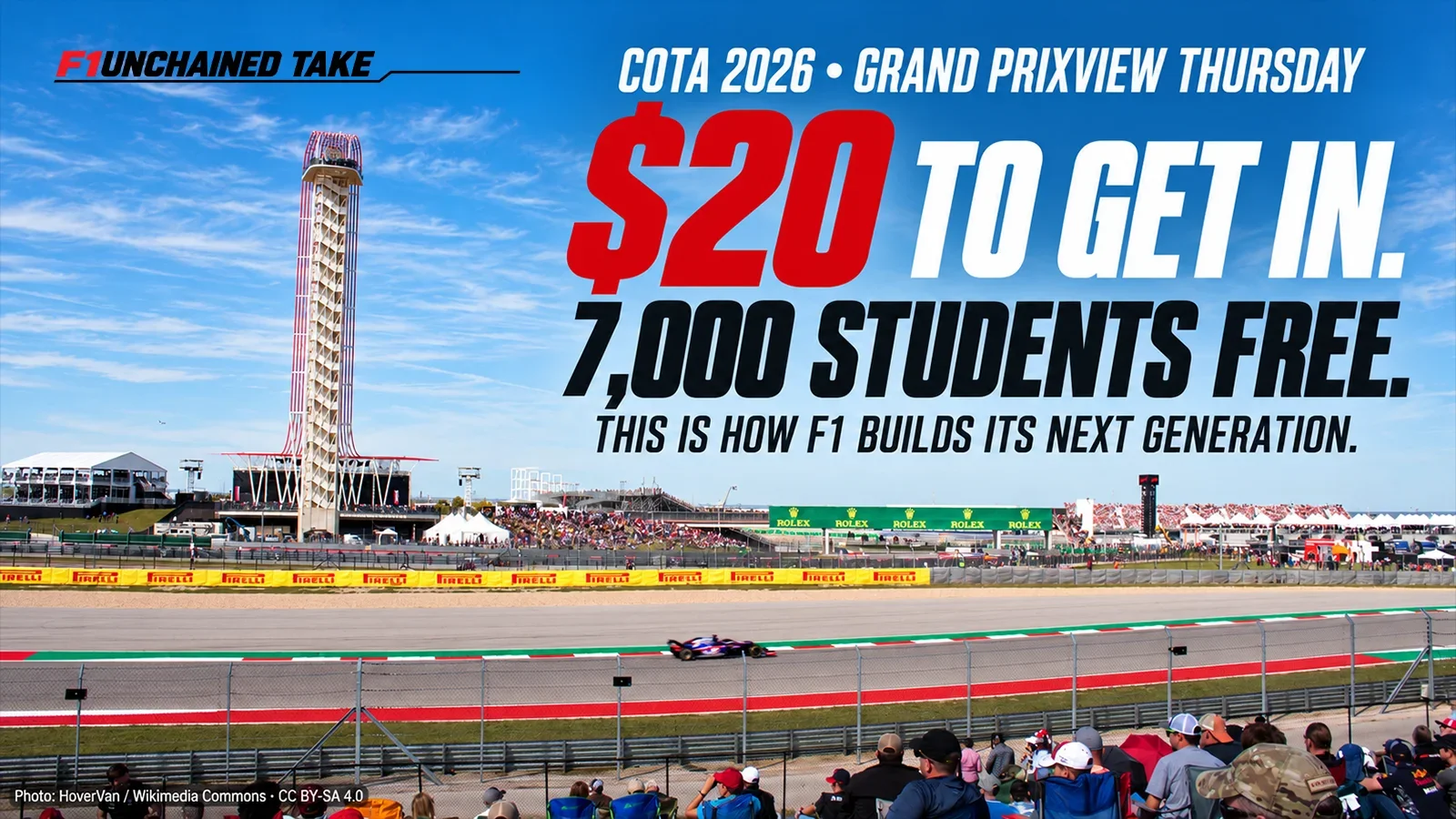 COTA Is Opening Formula 1’s Gates for $20. Other Grands Prix Should Follow.
