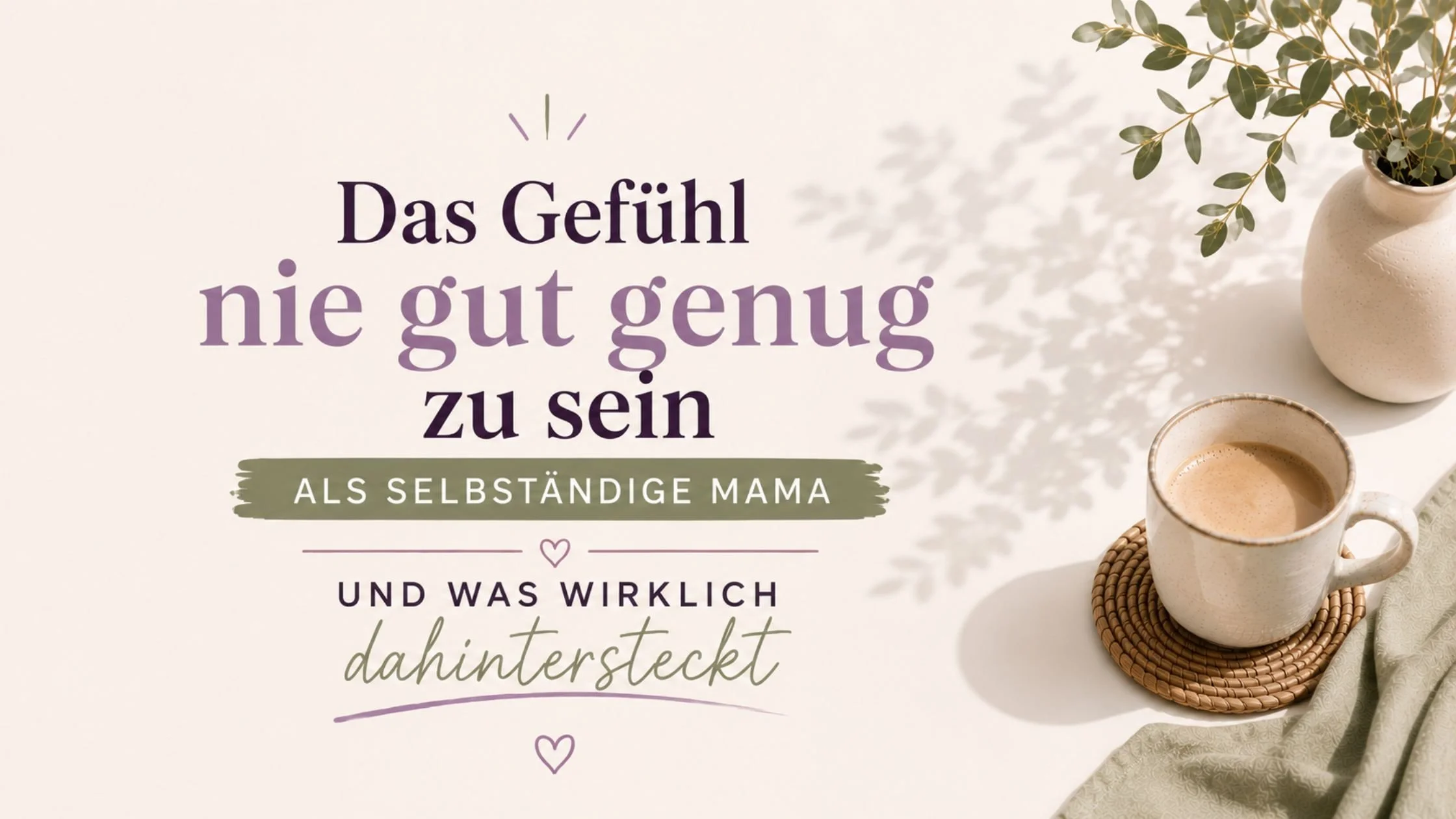 Das Gefühl nie gut genug zu sein als selbständige Mama - und was wirklich dahintersteckt