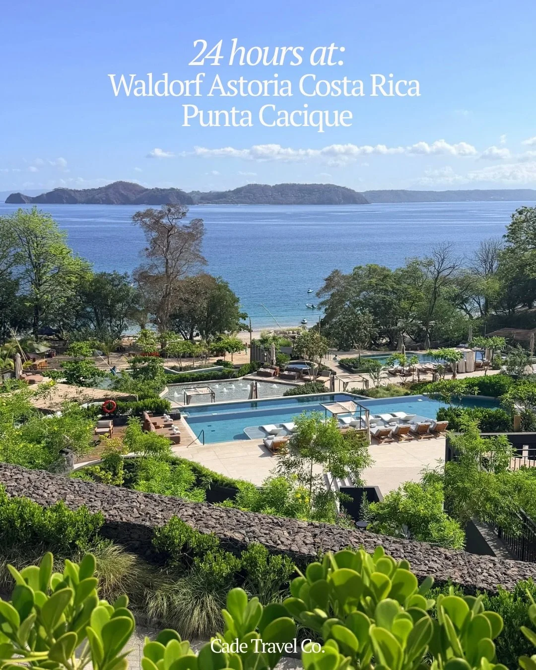 We all know I love a modern, high-luxury beach resort where you never have to leave, and the newly opened Waldorf Astoria Costa Rica Punta Cacique absolutely checked every box for me. Just about 40 minutes from Liberia airport, vacation mode starts a