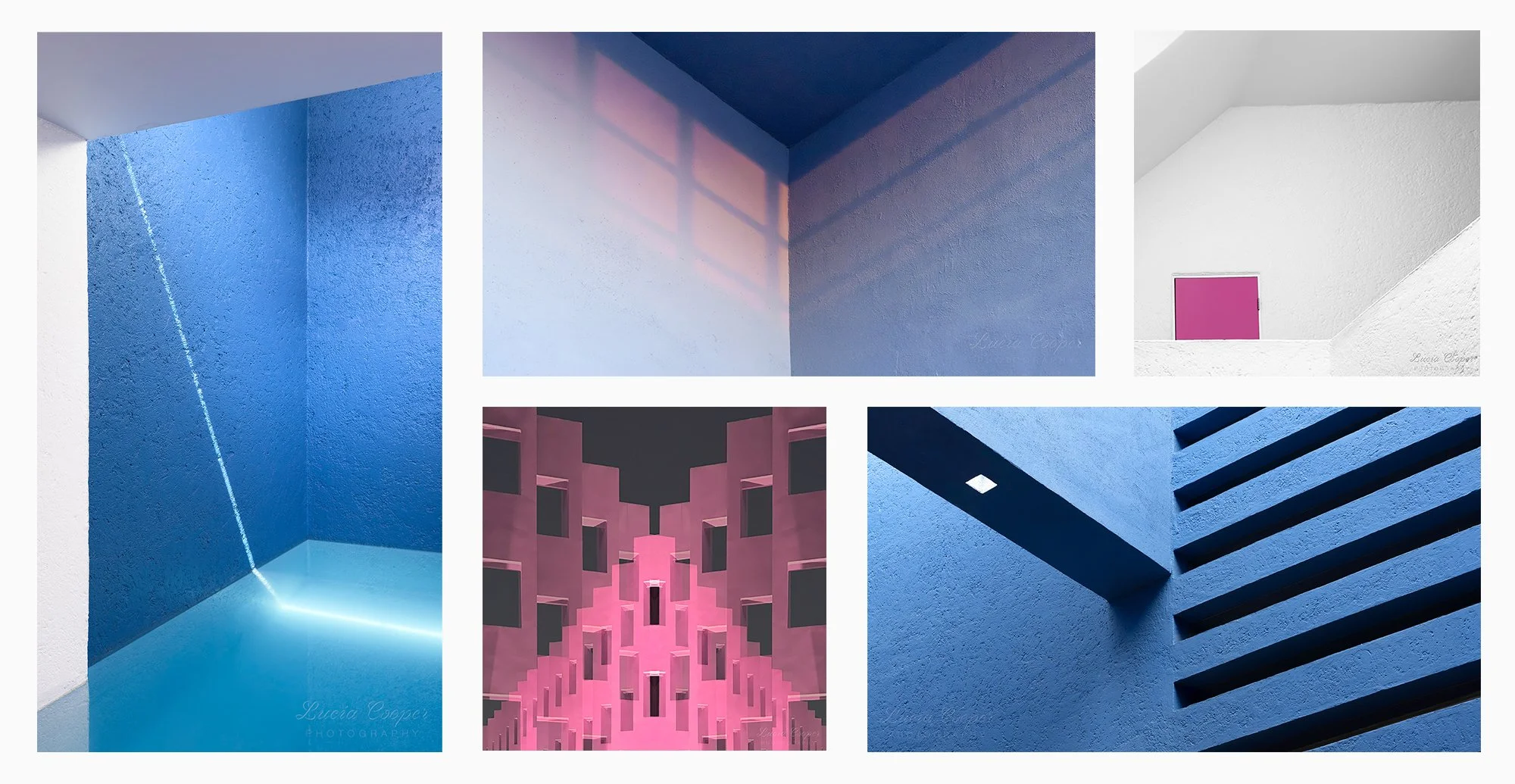 Mexico City in Blue and Pink Collection