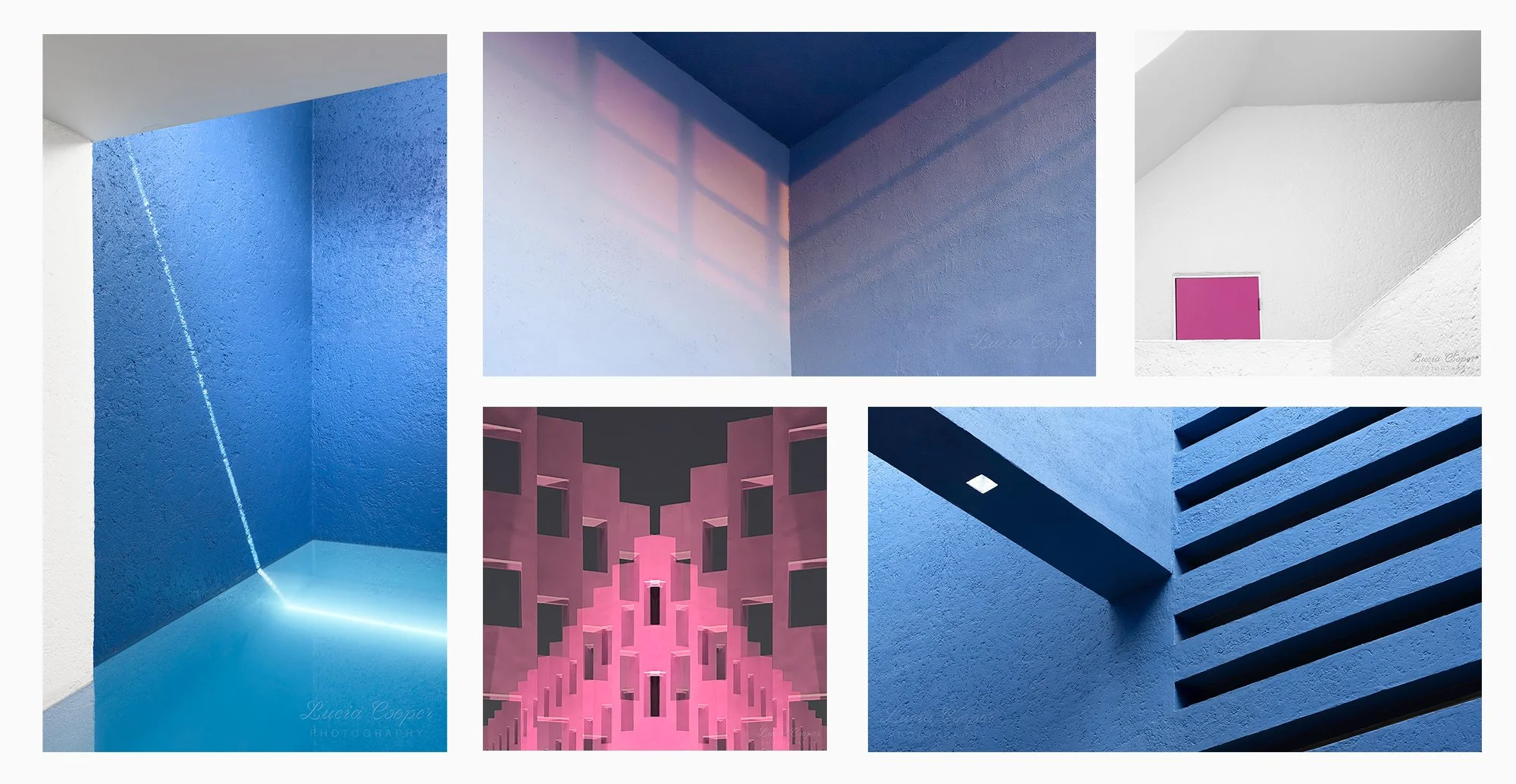 Mexico City in Blue and Pink Collection