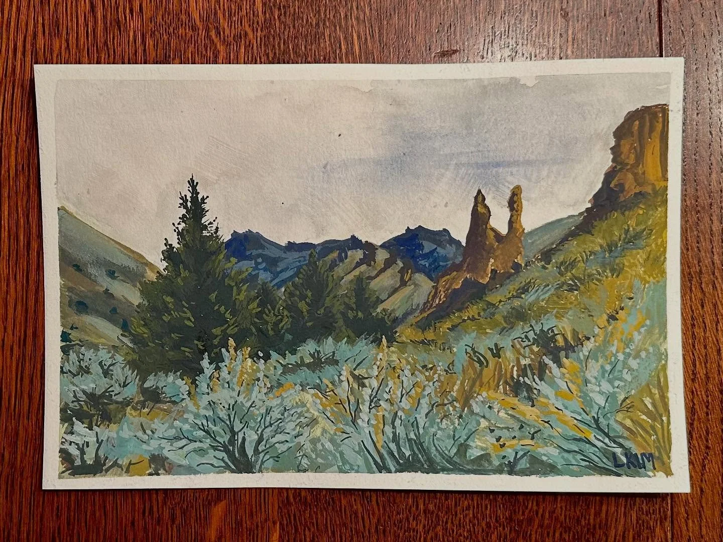 Gouache painting day, scene 2! 
&bull;
&bull;
&bull;
#gouache #gouachepainting #painting #lesliegulch