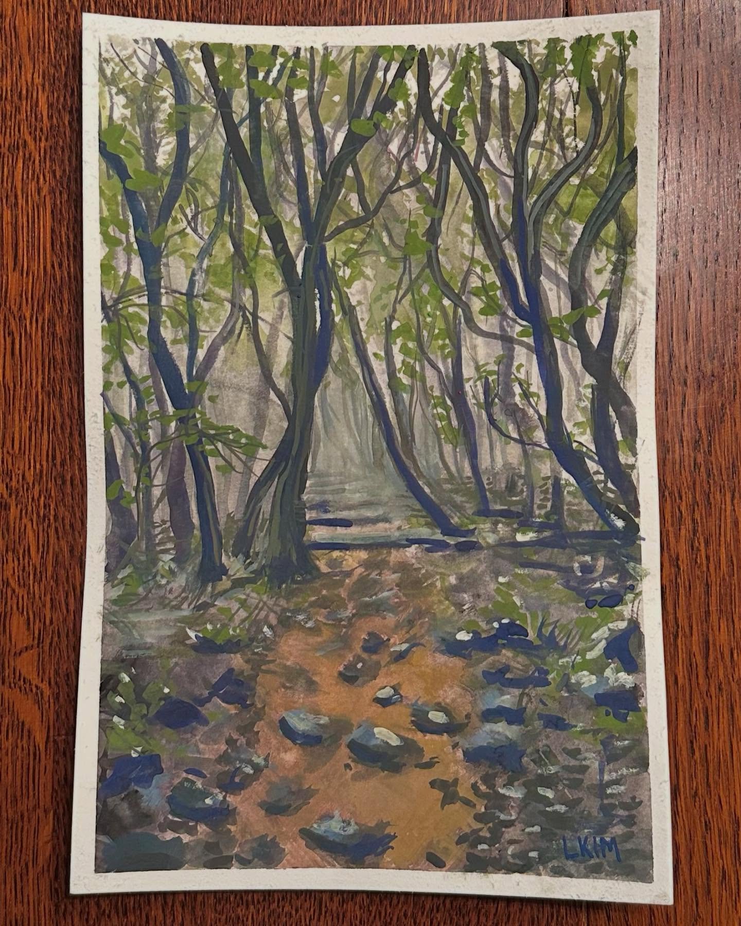 Gouache painting day, scene 1! 
&bull;
&bull;
&bull;
#gouache #painting #gouachepaint #windsorandnewton #jeju