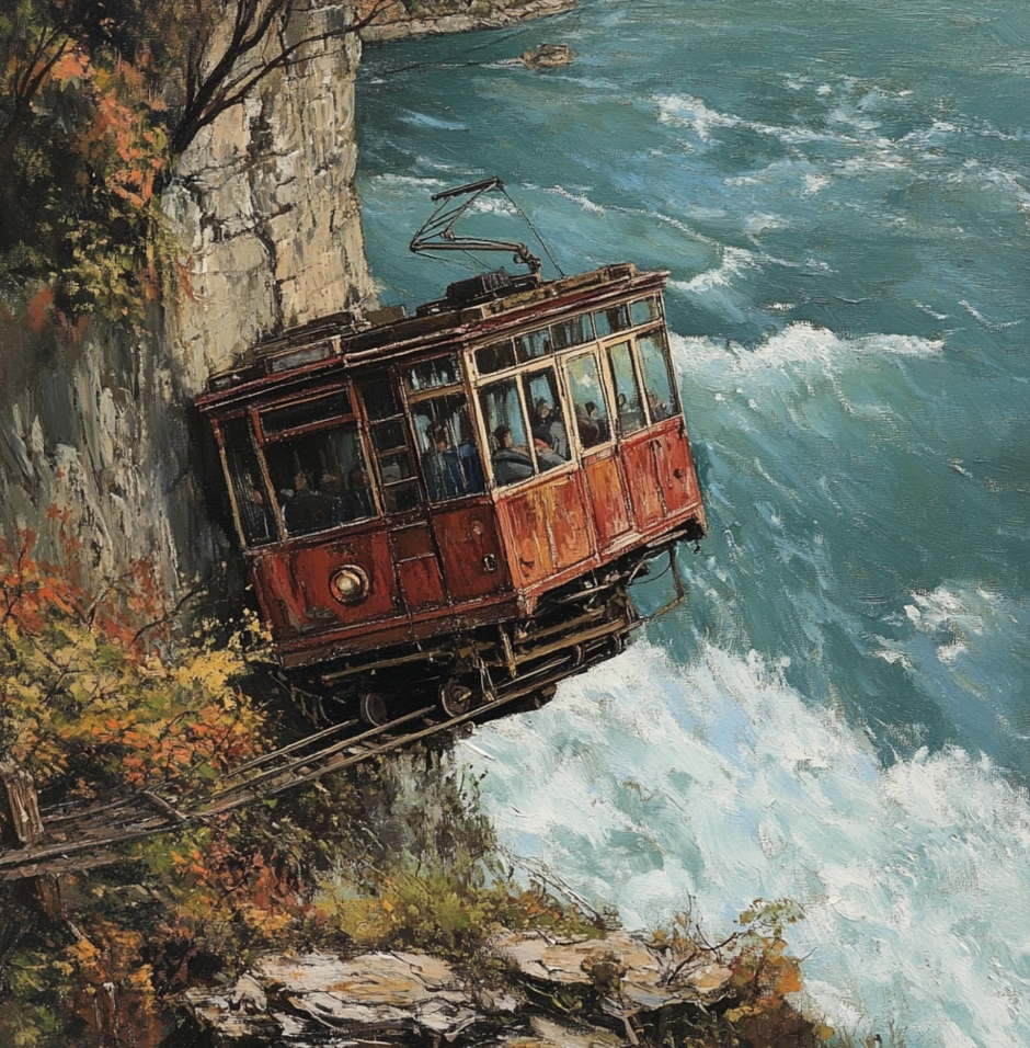 🚋 Lost Rails of the Gorge: The Trolley Line That Once Danced with Danger

