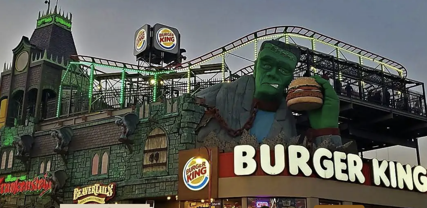 A Roller Coaster on Frankenstein’s Head? Only on Clifton Hill in Niagara Falls!