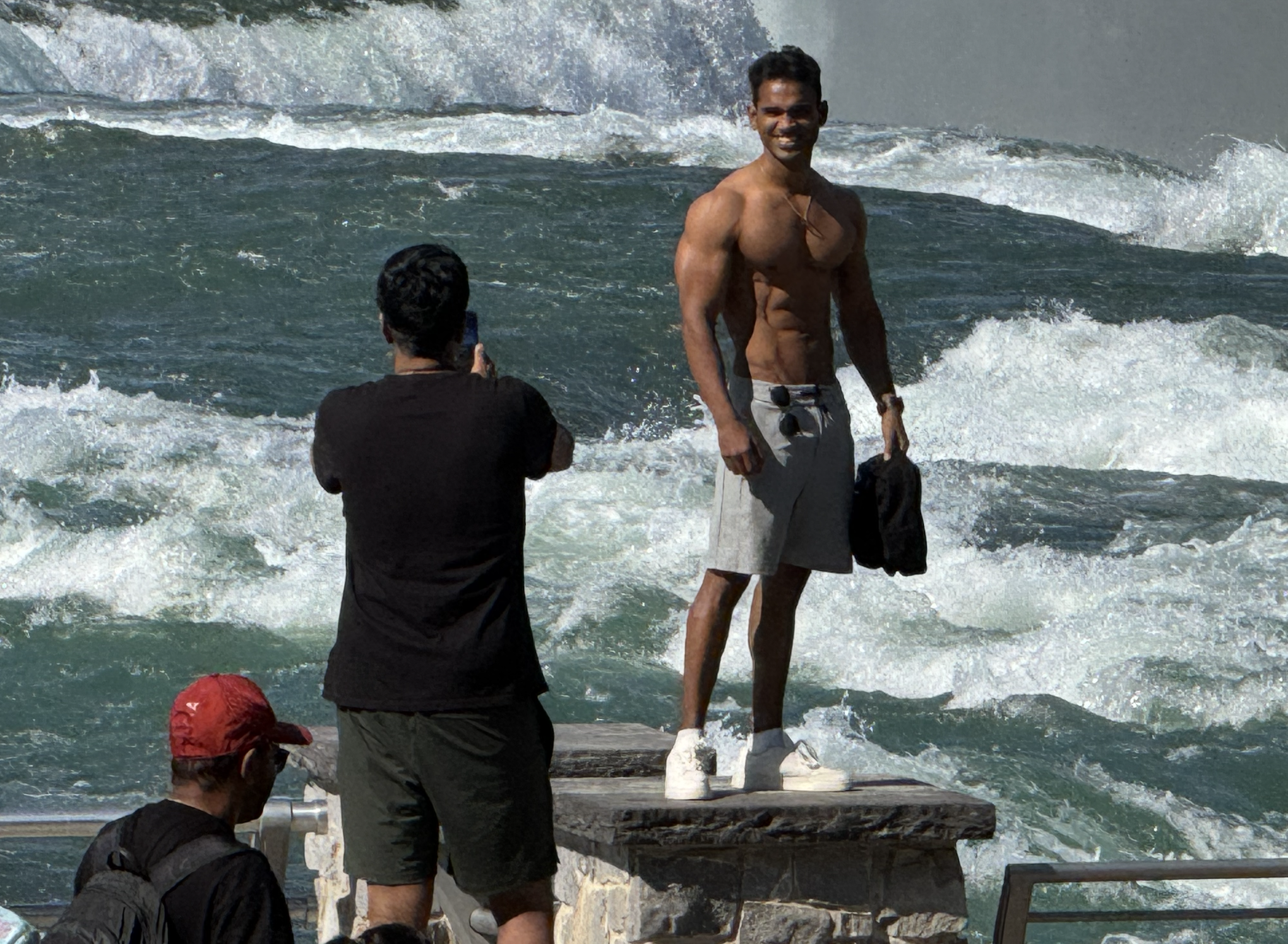 From Petticoats to Pecs: A Tale of Two Snapshots at Niagara Falls