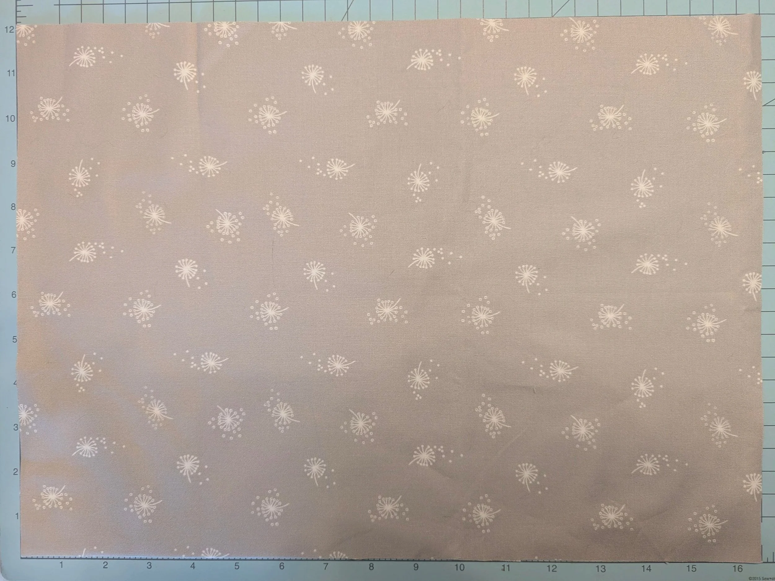 pillow backing pieces, showing size as indicated in caption