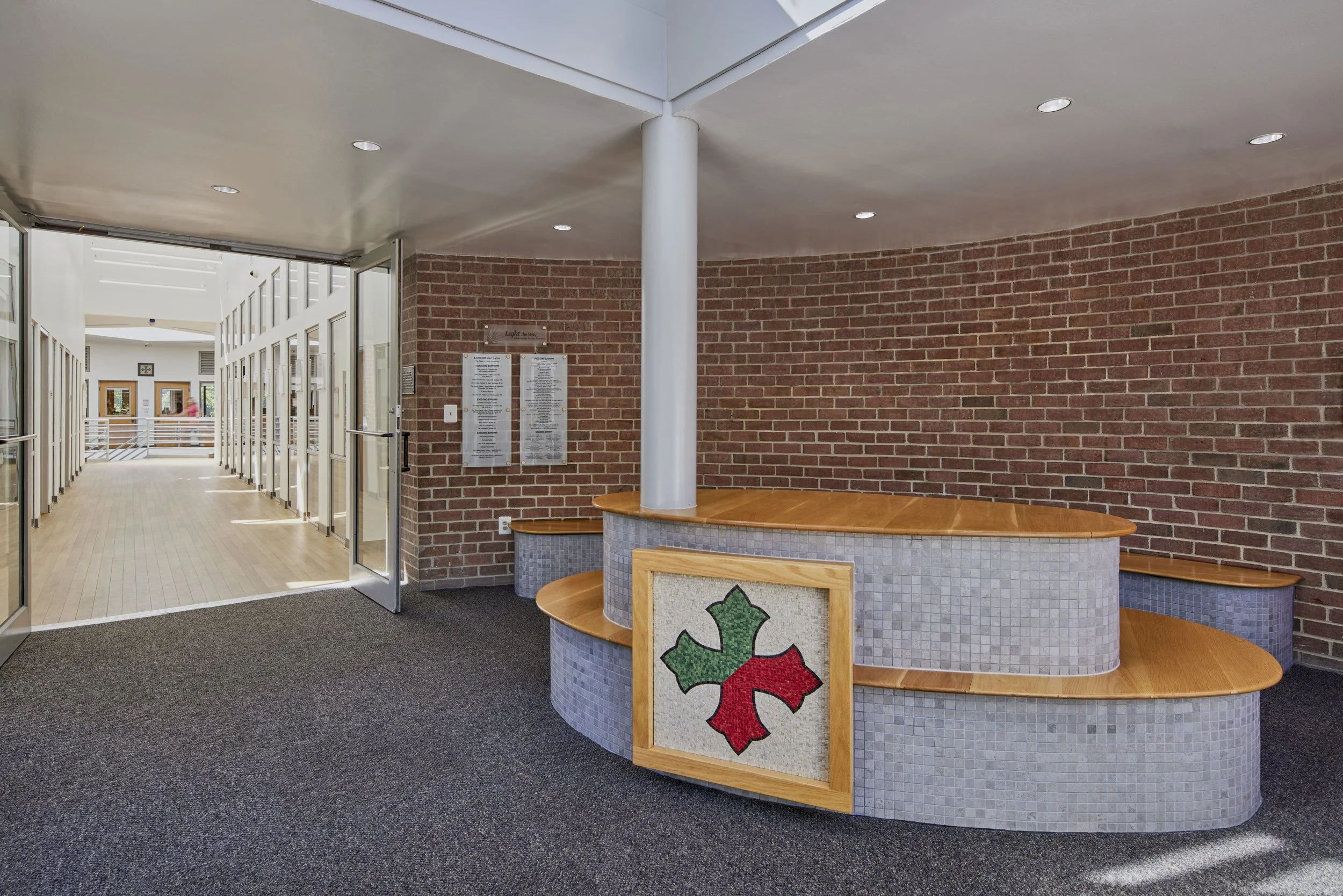 St. Stephen’s and St. Agnes School, Middle School Entry and Corridors