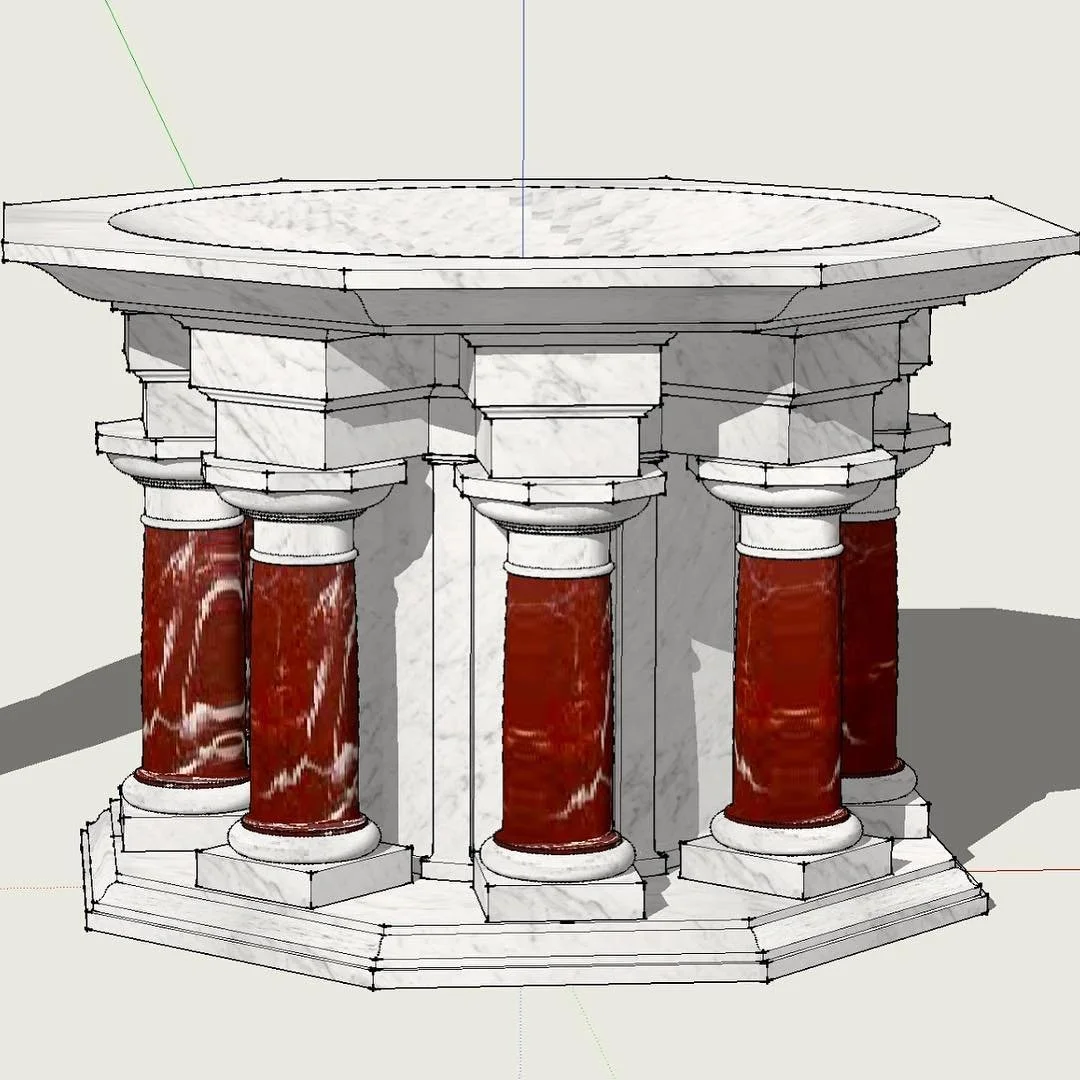 St. Michael the Archangel Catholic Church: design process sketch: J. P. DeVylder