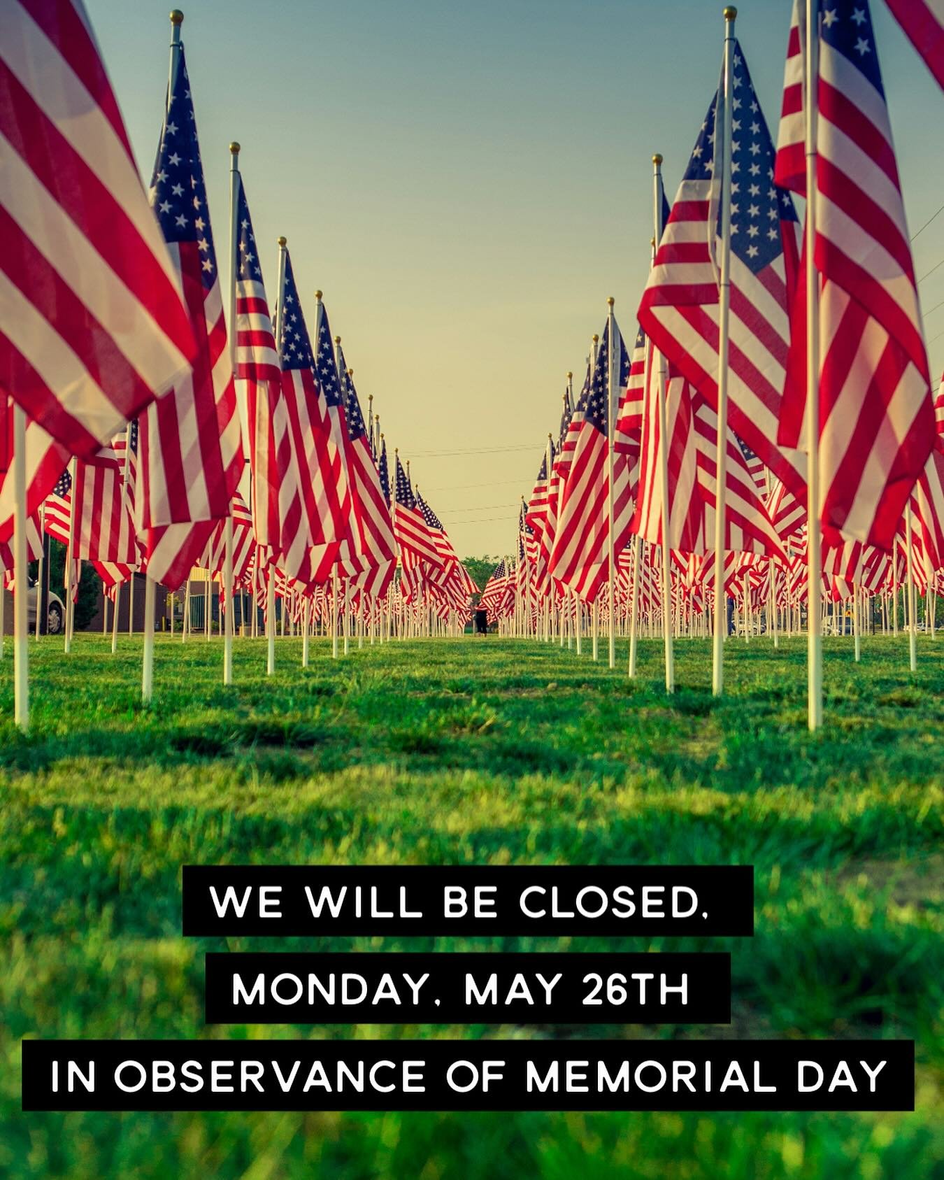 We are closed today. We will open tomorrow with regular hours.
