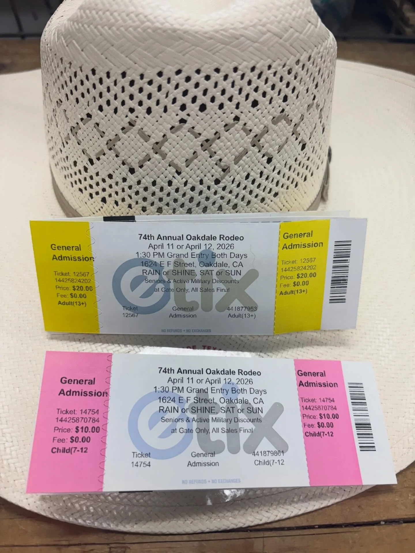 Oakdale Rodeo &amp; La Grange Rodeo Pre-Sale Tickets on sale now at the store!