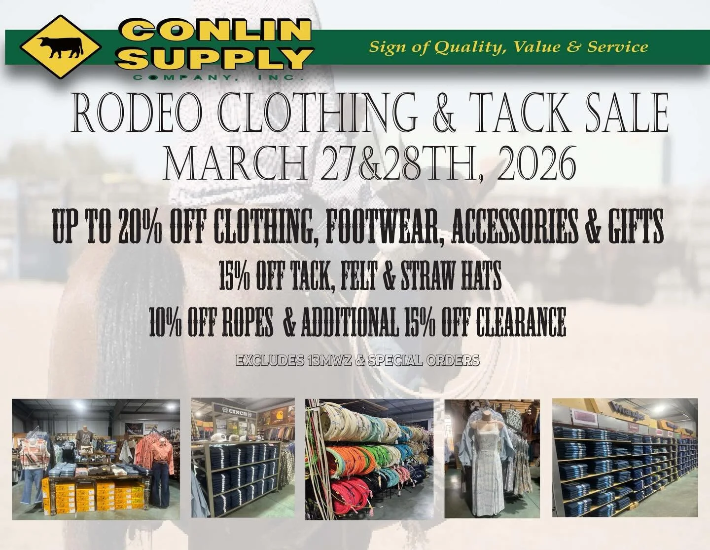 La Grange Rodeo is just around the corner! Come in and buy your tickets and shop our Rodeo Sale Friday March 27 &amp;28th! #rodeo #rodeosale #carodeo #springrodeos