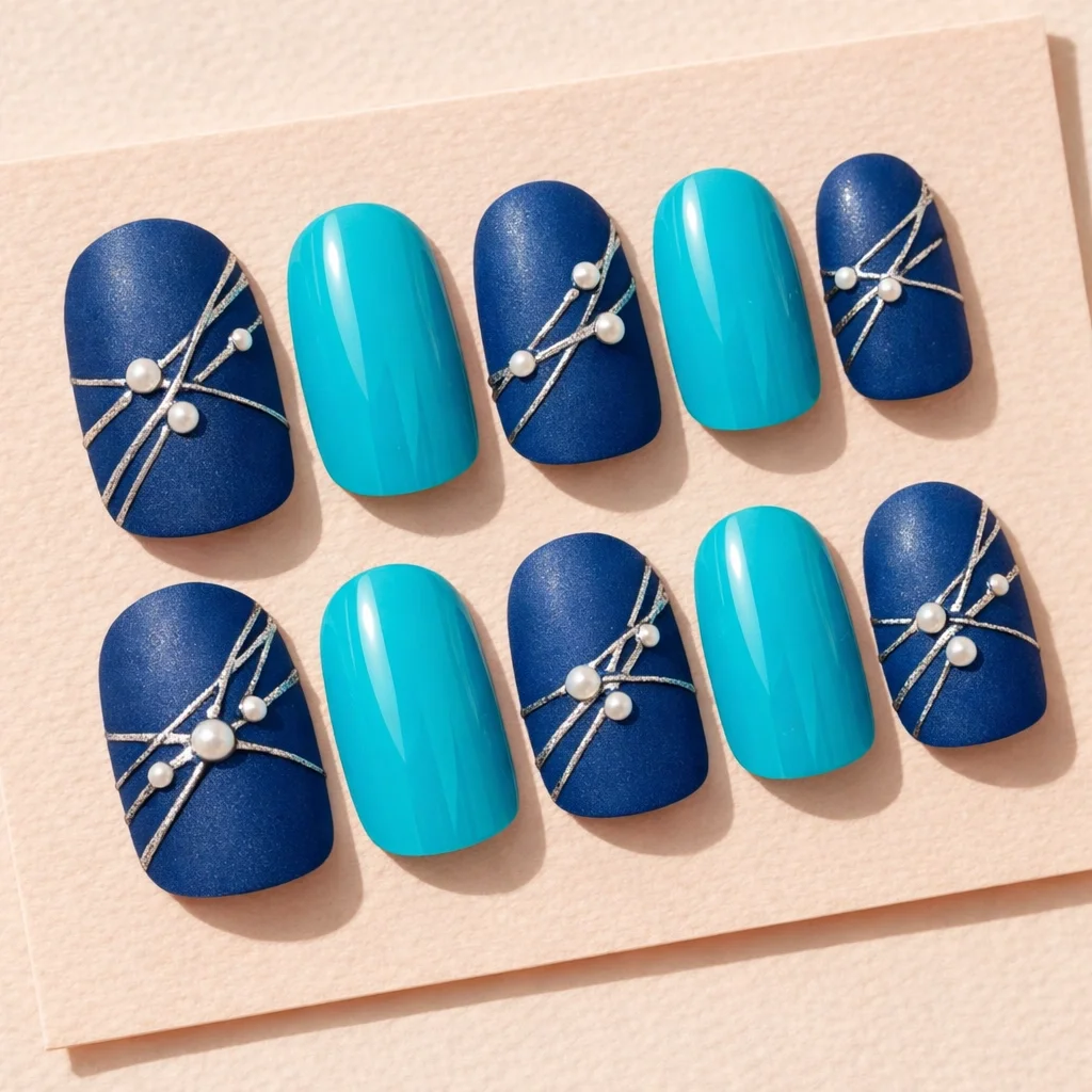 Navy & Aqua Elegance