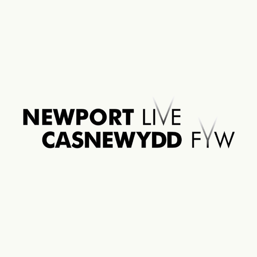 Logo with text "NEWPORT LIVE CASNEWYDD FYW" in bold letters.