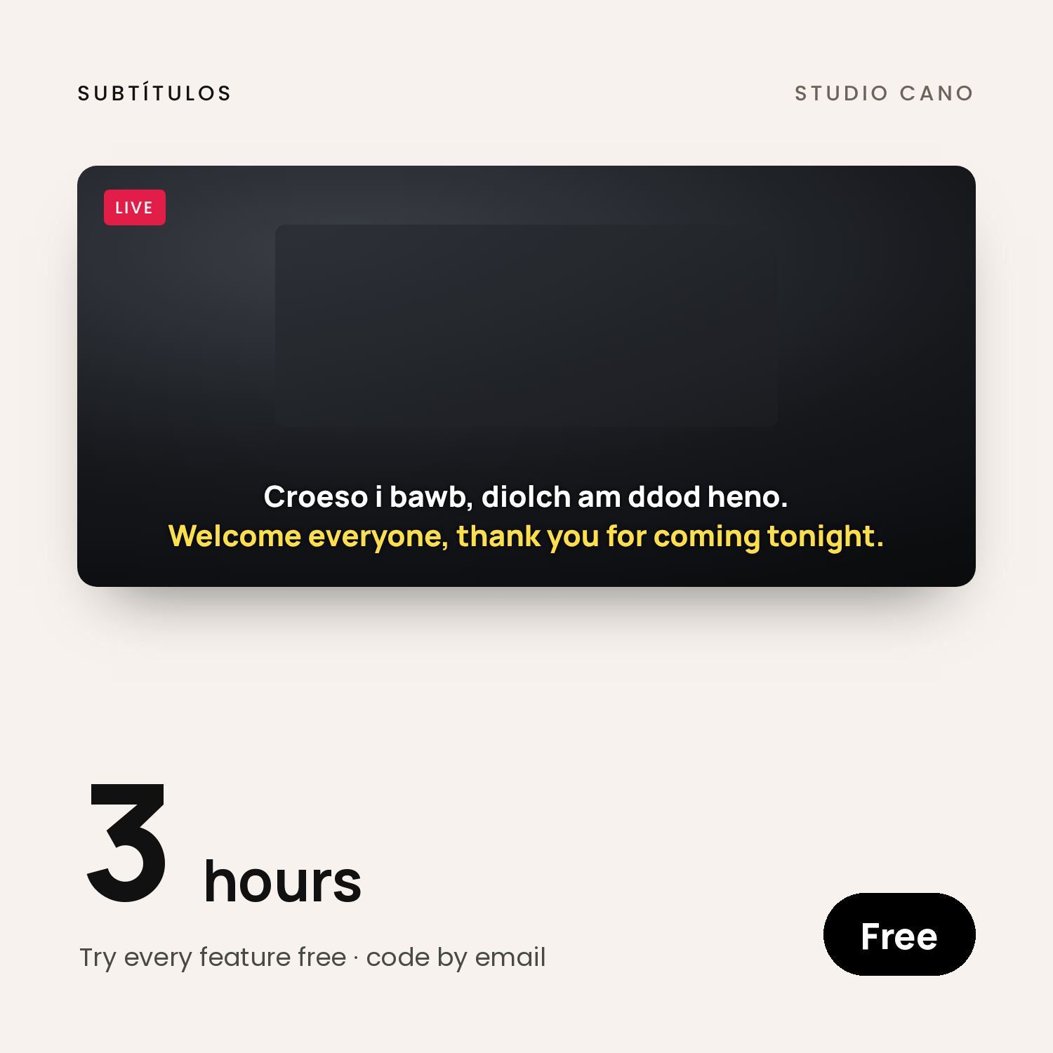 Free 3-hour trial