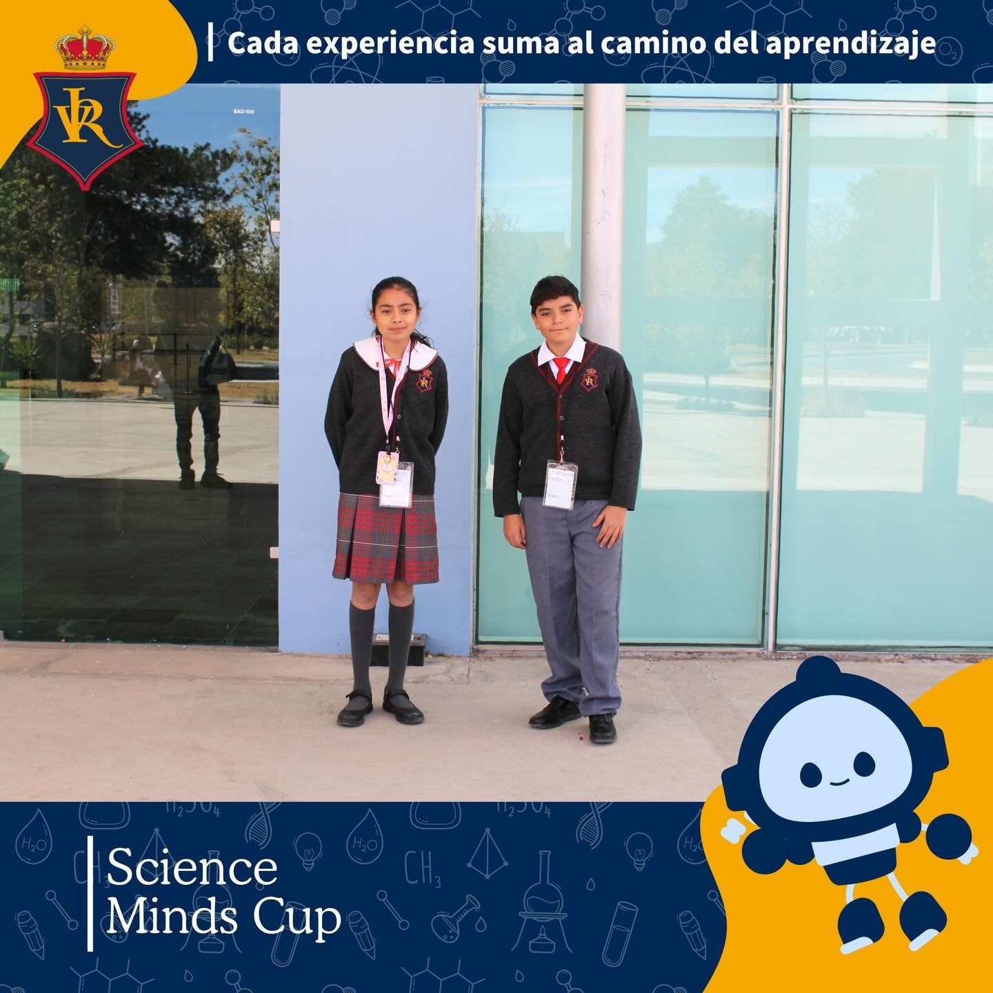 Aprender tambi&eacute;n es atreverse a intentarlo. 🔬✨
Nuestros alumnos, Iker y Daniela, participaron en el Science Minds Cup del Tec de Monterrey, sumando experiencia, aprendizaje y nuevas formas de pensar la ciencia.
En IRV, cada experiencia forma 