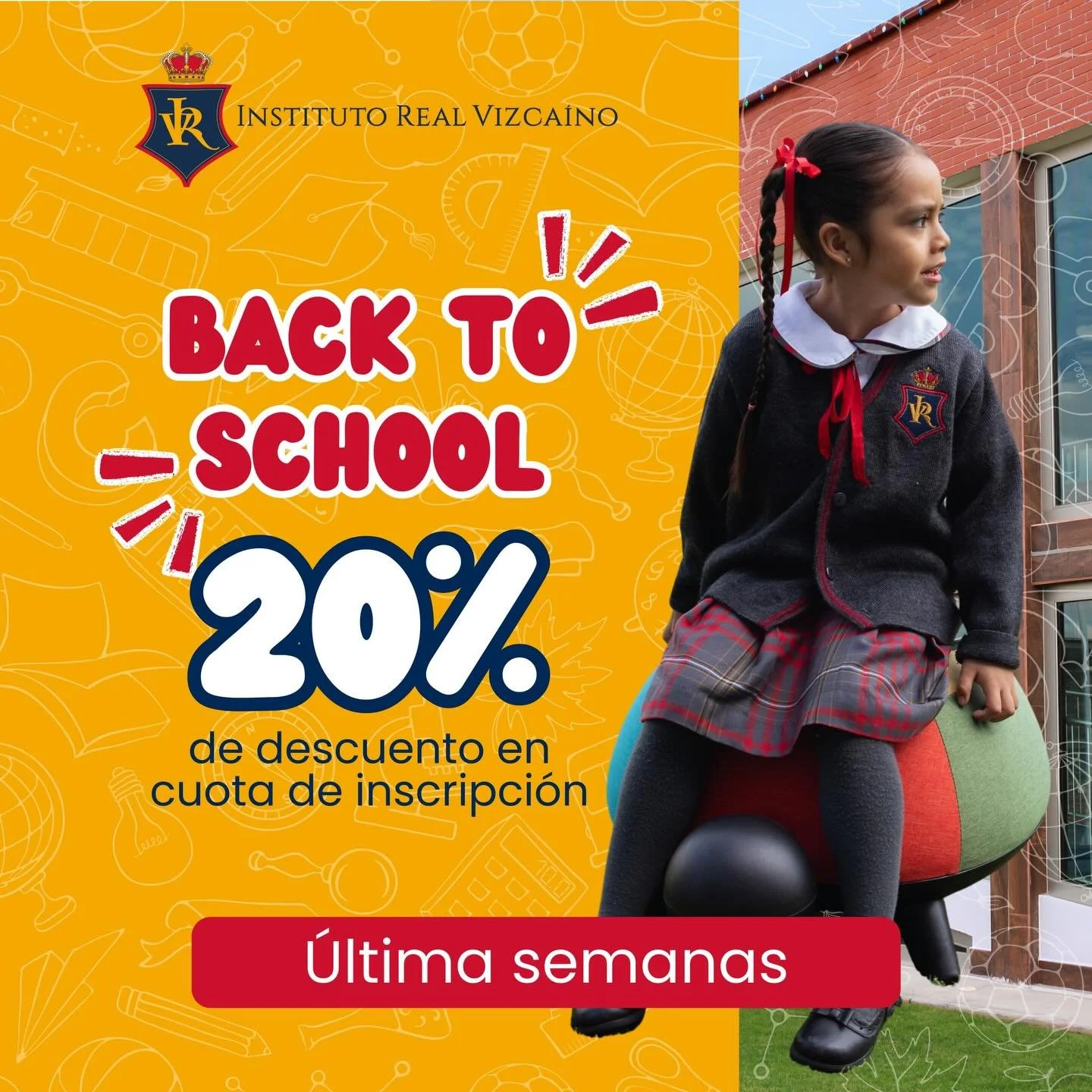 ⏳🎒 La promoci&oacute;n termina el 17 de marzo.

Back to School IRV 2026&ndash;2027 est&aacute; en marcha y el tiempo es limitado.

Obt&eacute;n 20% de descuento en la cuota de inscripci&oacute;n

📅 Vigente &uacute;nicamente del 17 de febrero al 17 