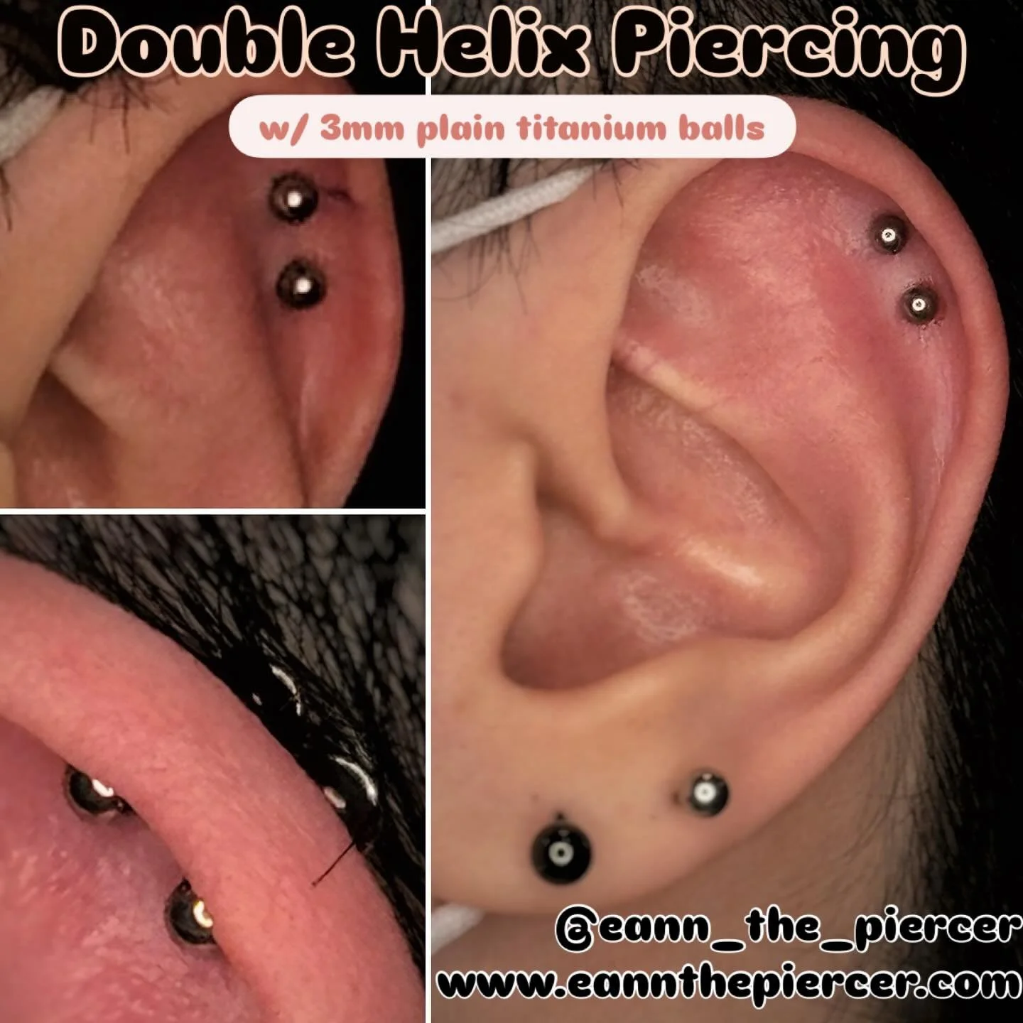 Ben came to get these two helix piercings after he gave blood! Be a little more like Ben.
Jewellery is two 3mm plain titanium balls from @neometaljewelry . Sometimes simple jewellery can make a huge statement!
Plenty of appointments available this