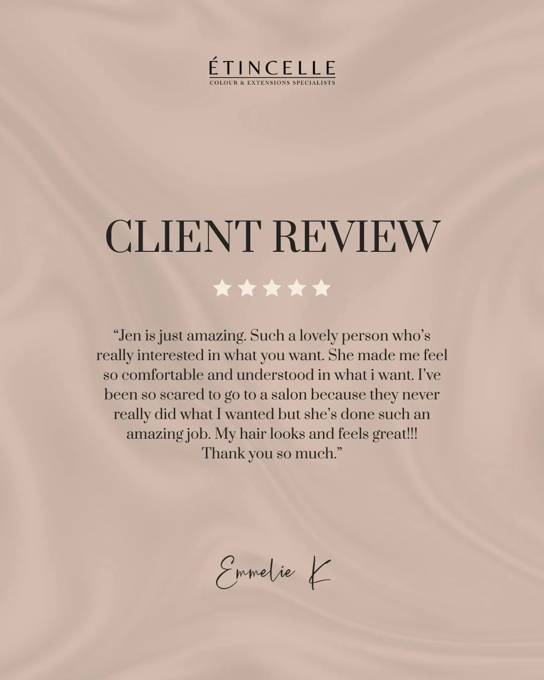 This is why we do what we do. 💫
Creating beautiful hair is one thing, but creating a space where you feel safe, understood, and truly seen? That&rsquo;s the real transformation.

Thank you Emmelie for trusting us with your hair journey. We&rsquo;re 