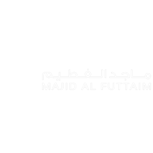 Logo with Arabic text and the words 'MAID AL FUTTAIM' in English.music composition, music composer, sound design, audio mixing, audio master, voice over recording