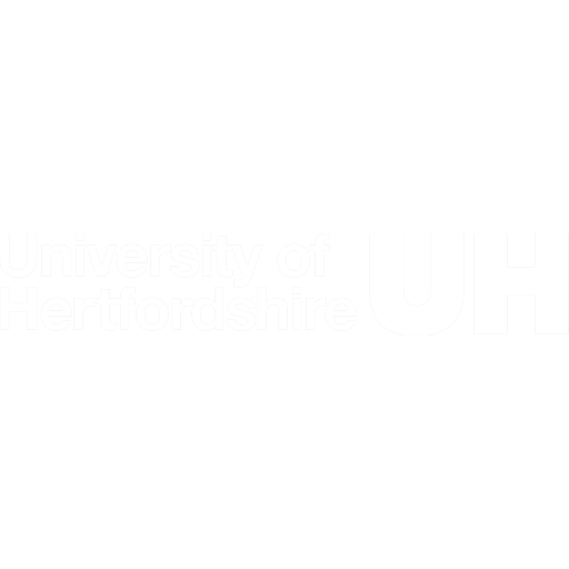 University of Hertfordshire logo in white on a transparent backgroundmusic composition, music composer, sound design, audio mixing, audio master, voice over recording